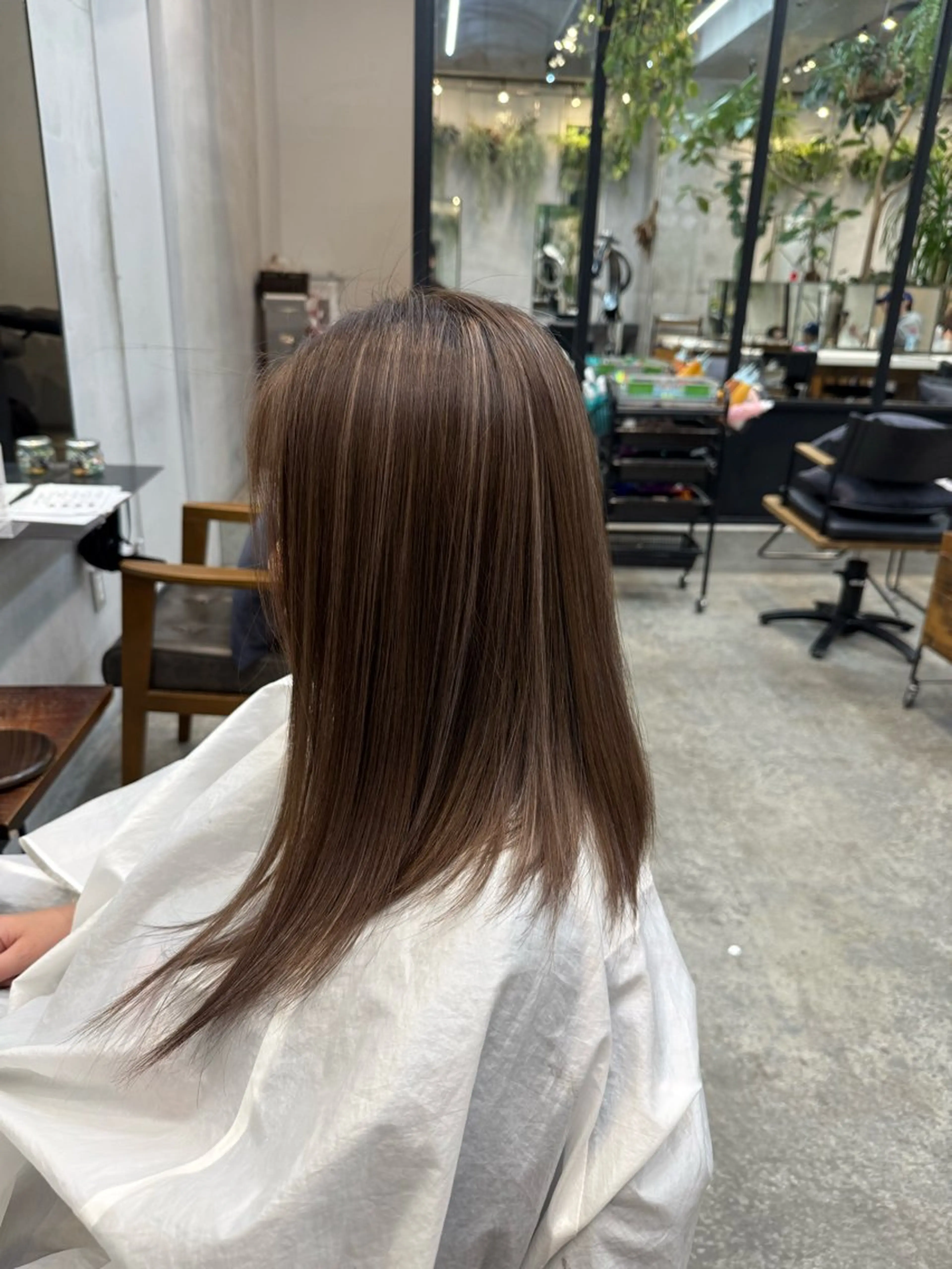 ミディアム カラー ブリーチ ハイライトカラー ハイライト ヘアカラー 川口　開世/カット /パーマ/ハイトーンのヘアスタイル