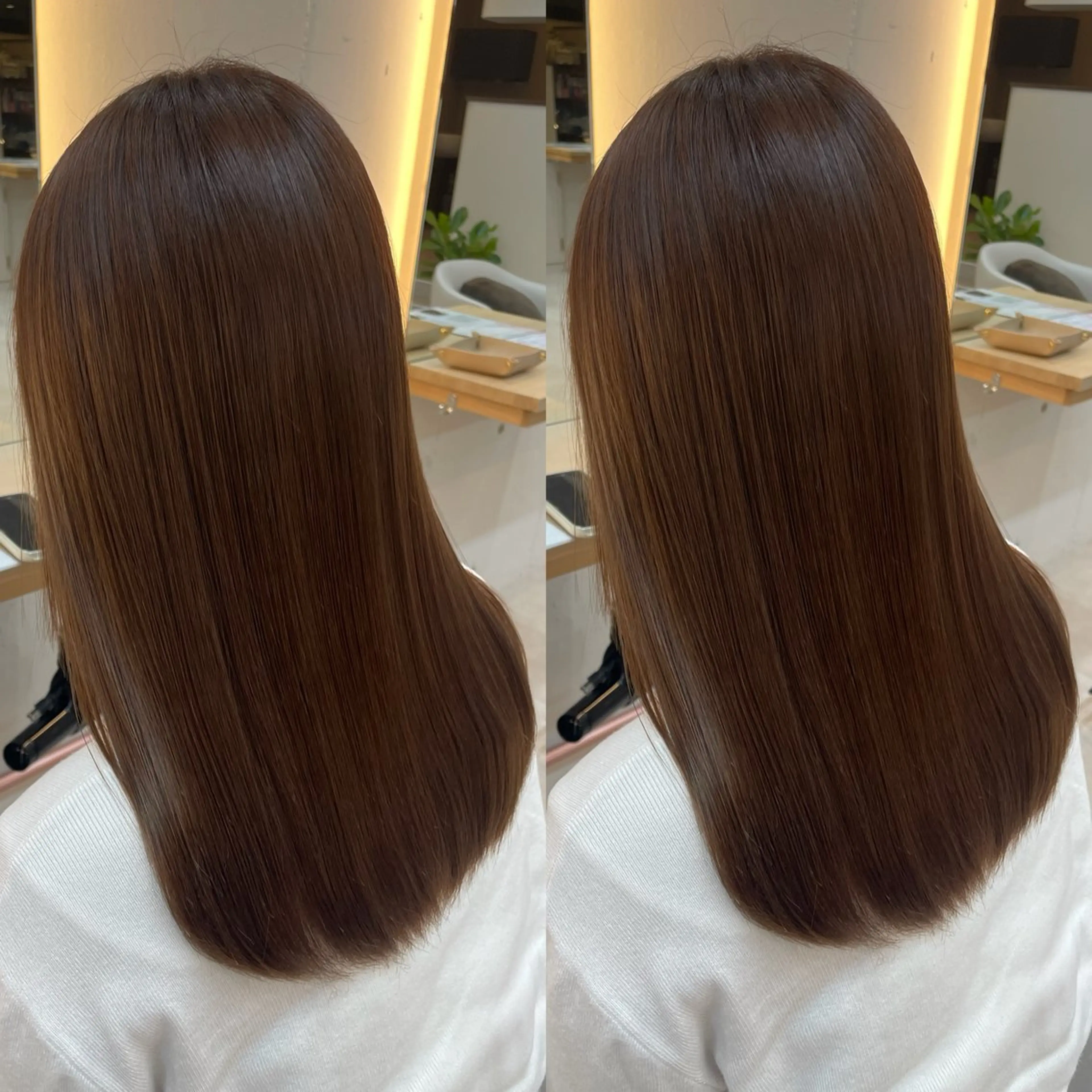 セミロング カラー ベージュカラー カット ヘアカラー トリートメント ヘアセット ブリーチ無し透明感 カラー🦕まどかのヘアスタイル