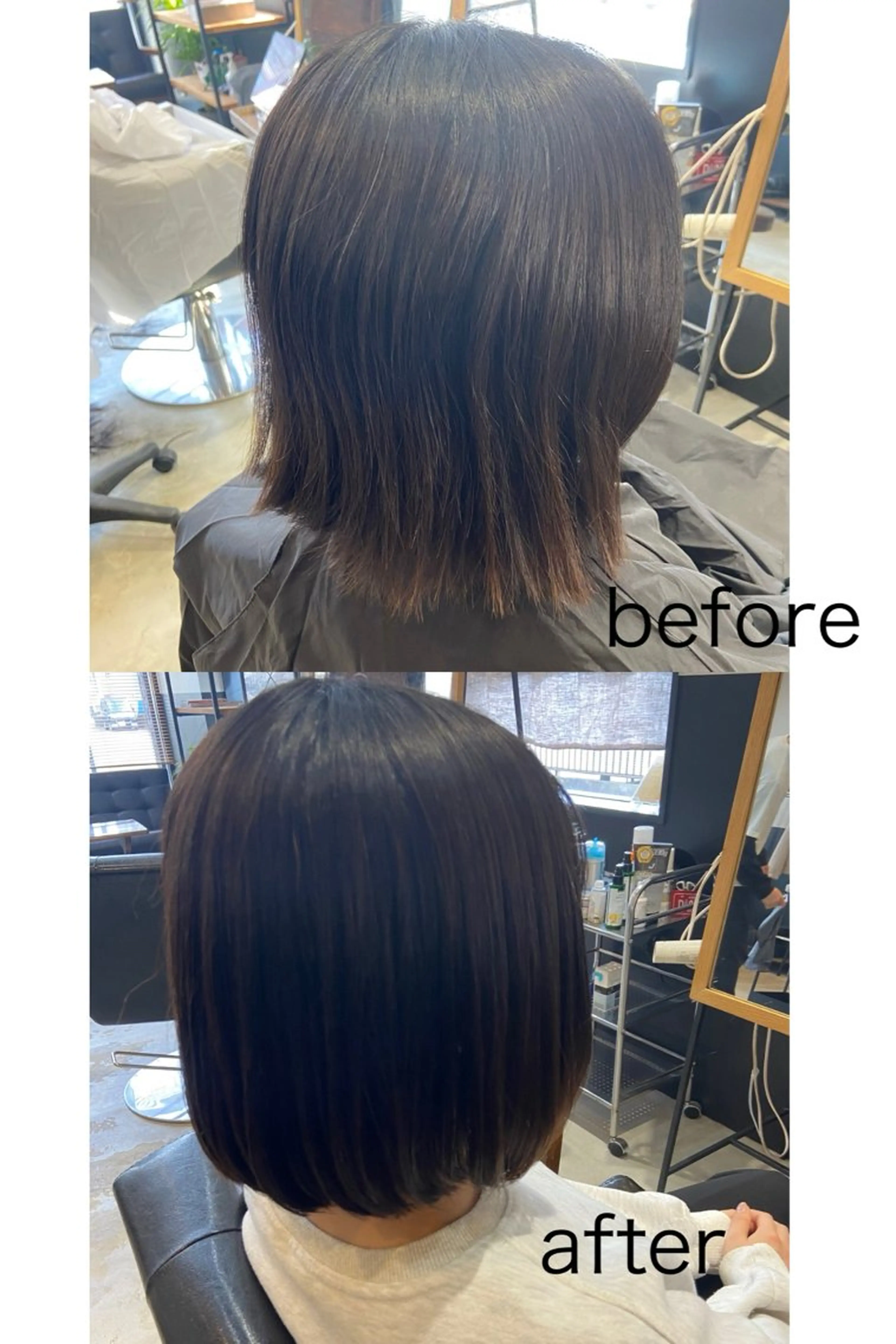 ミディアム 縮毛矯正 hair salon TOKUNAGA所属・💫縮毛矯正/ カット💫徳永あい子のヘアスタイル