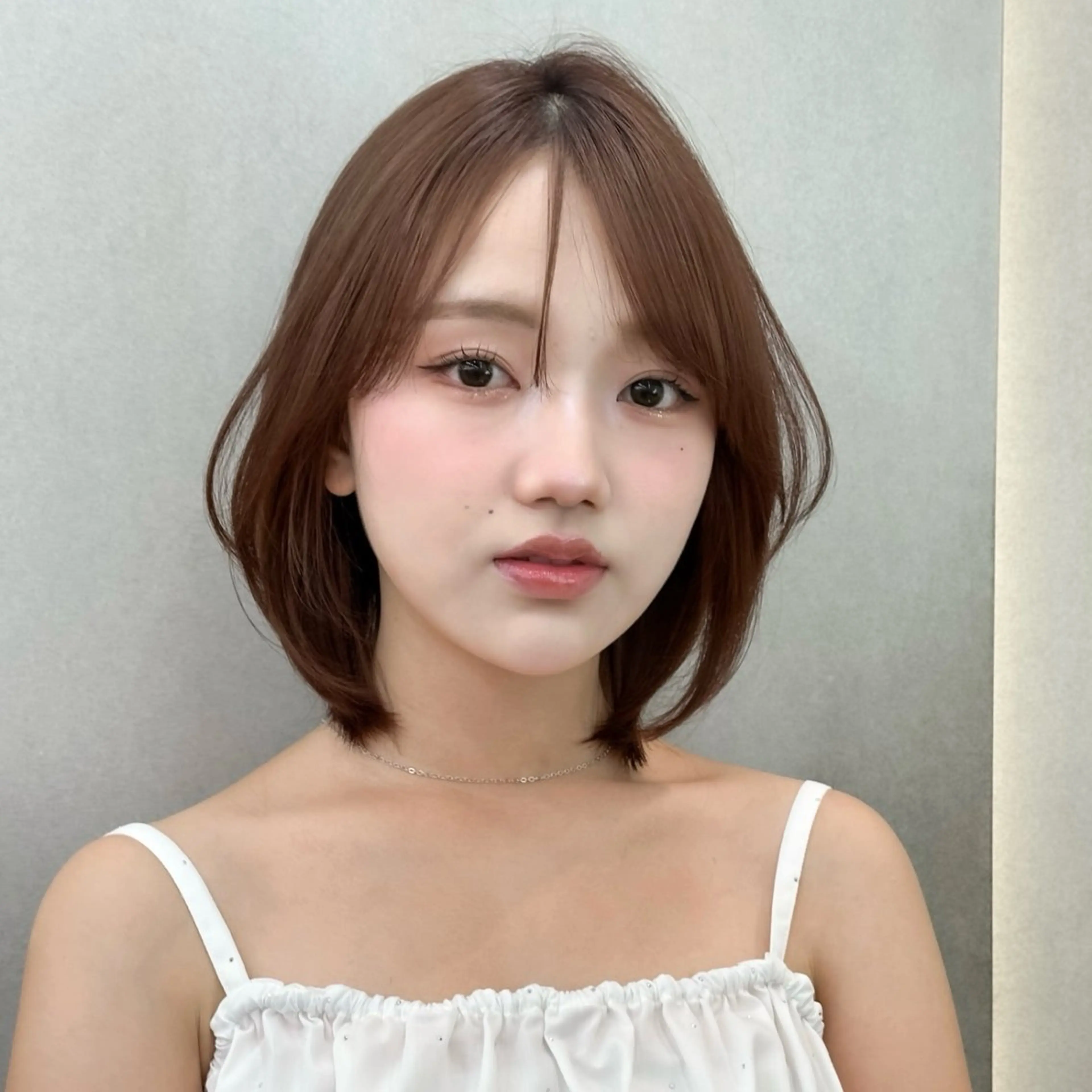 ミディアム カット トリートメント 縮毛矯正/韓国ヘア /ボブ🪄ミズキのヘアスタイル