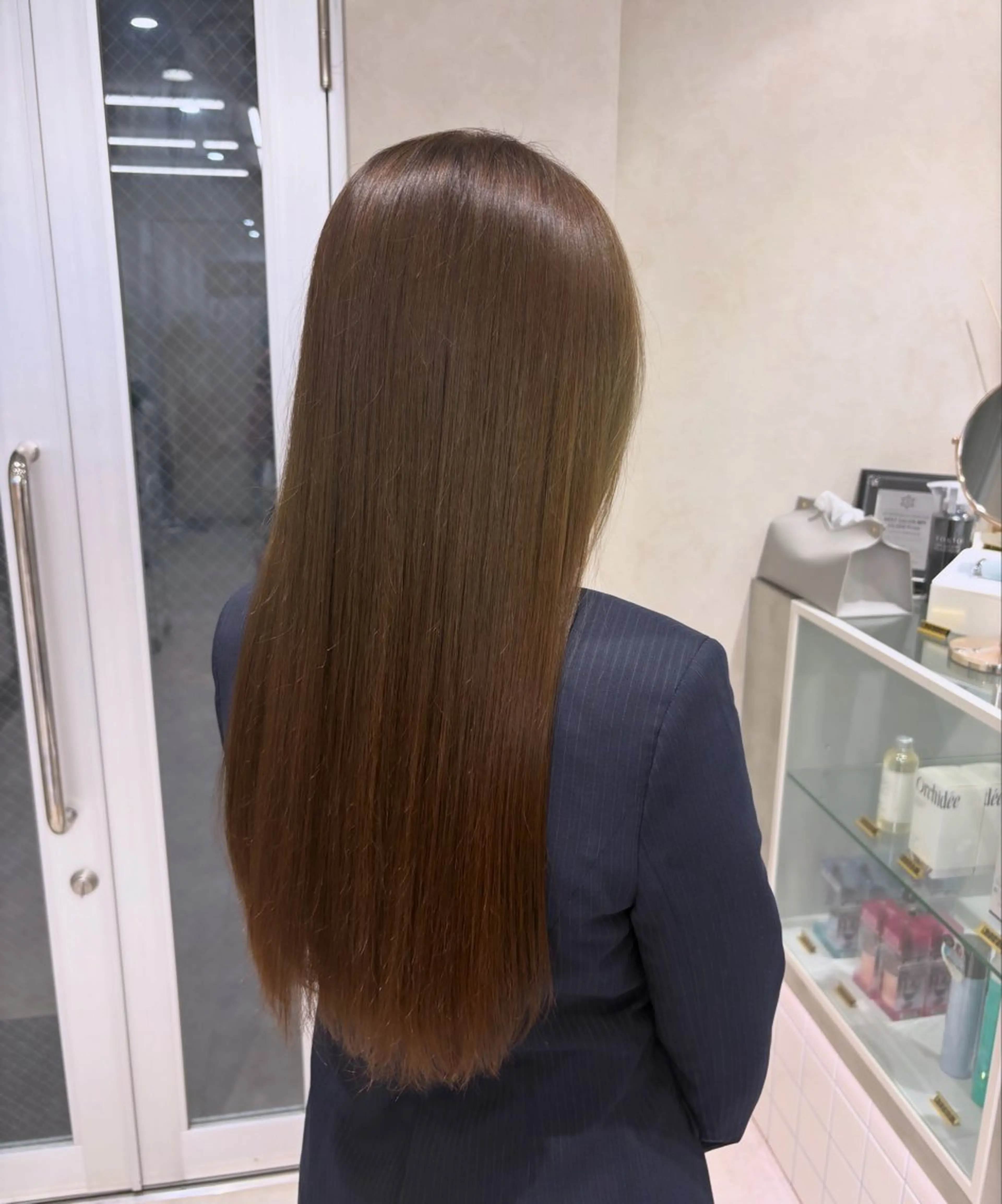 ロング カラー 透明感カラー オリーブカラー 髪質改善×韓国ヘアサロン Role 博多【ロール】所属・yui🎀ブリーチ なしWカラー／博多のヘアスタイル