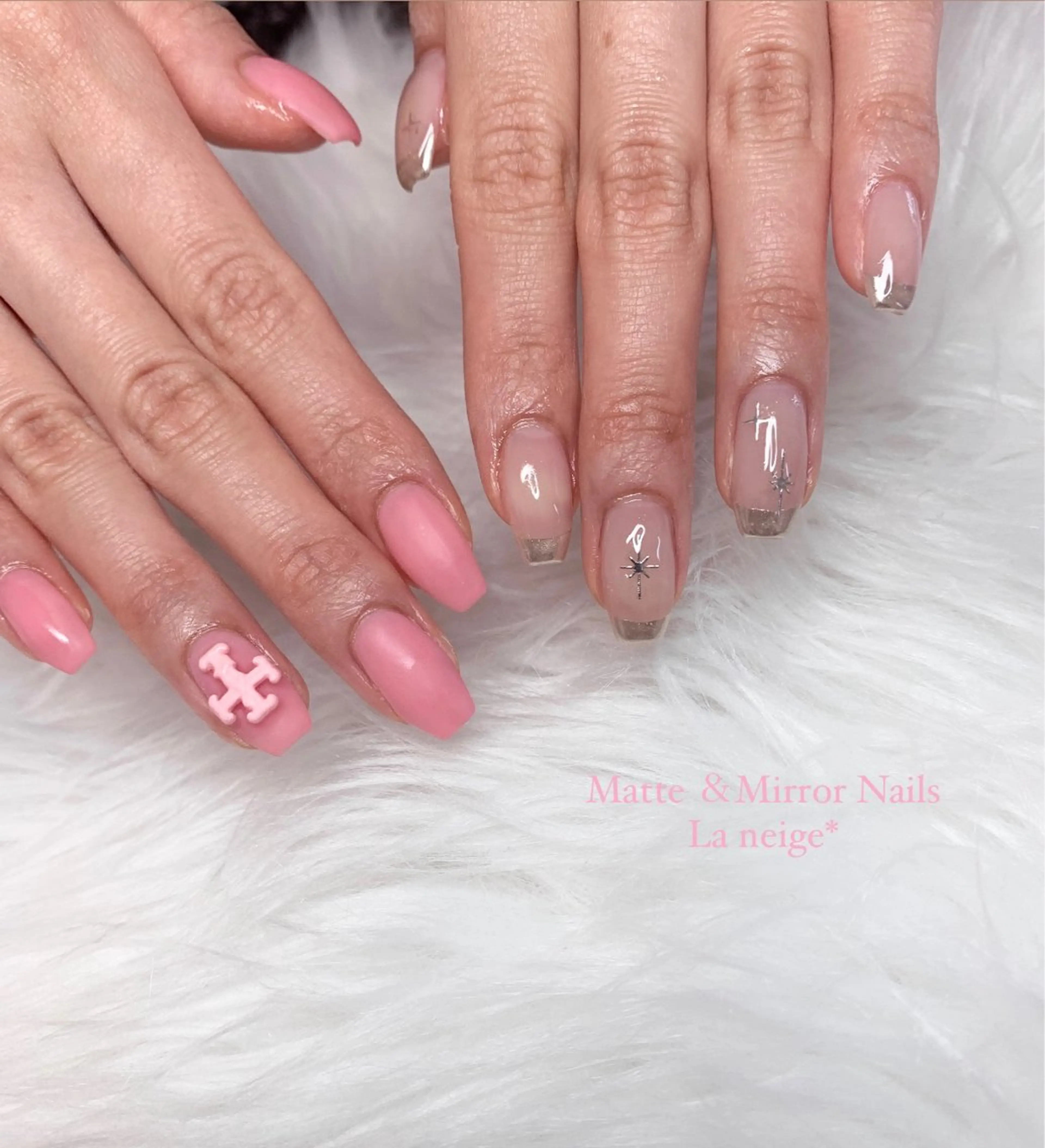 ネイル ハンドネイル La neige* yuki 🥯🍑のネイルデザイン