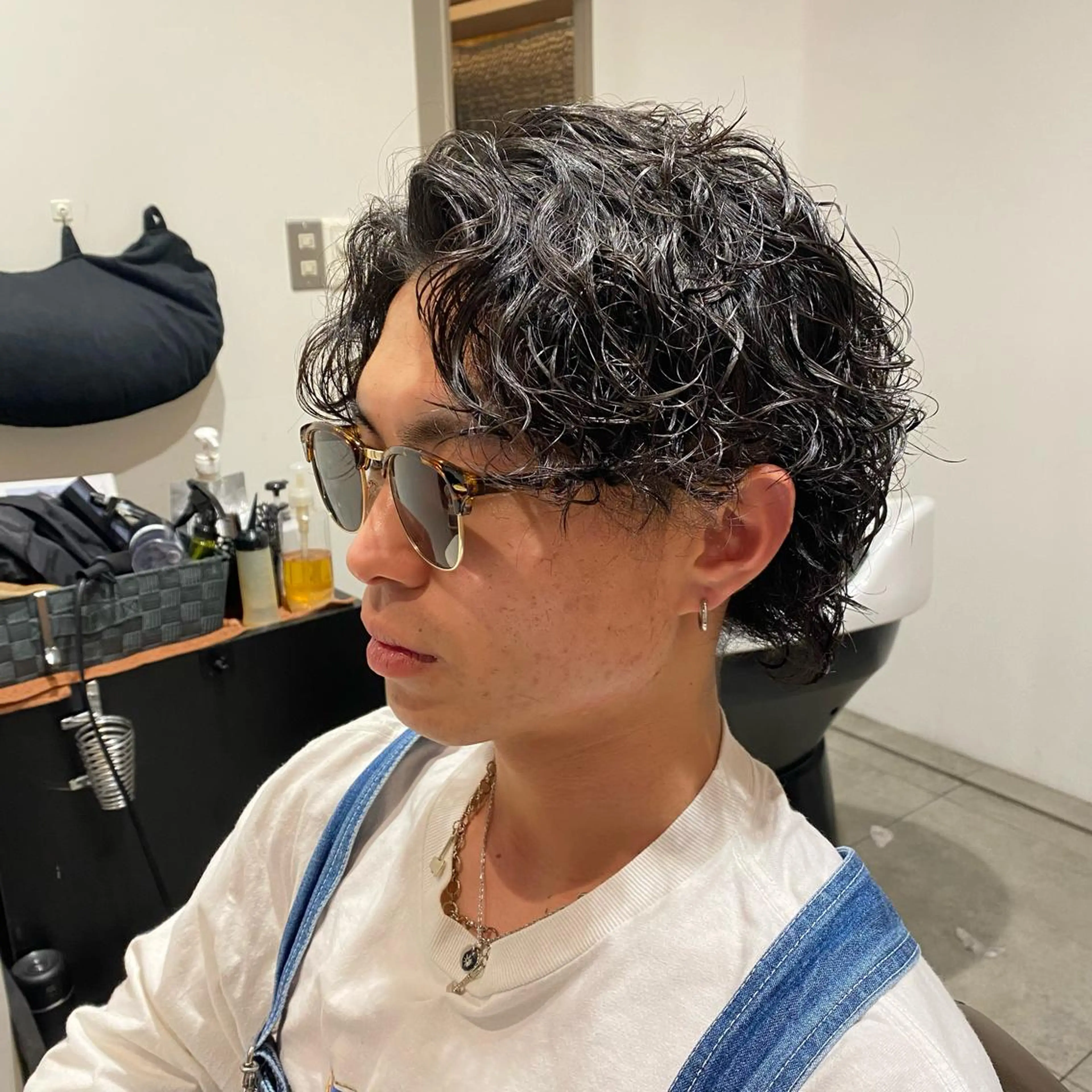ショート メンズ メンズパーマ 似合わせスタイル 山本風太のヘアスタイル