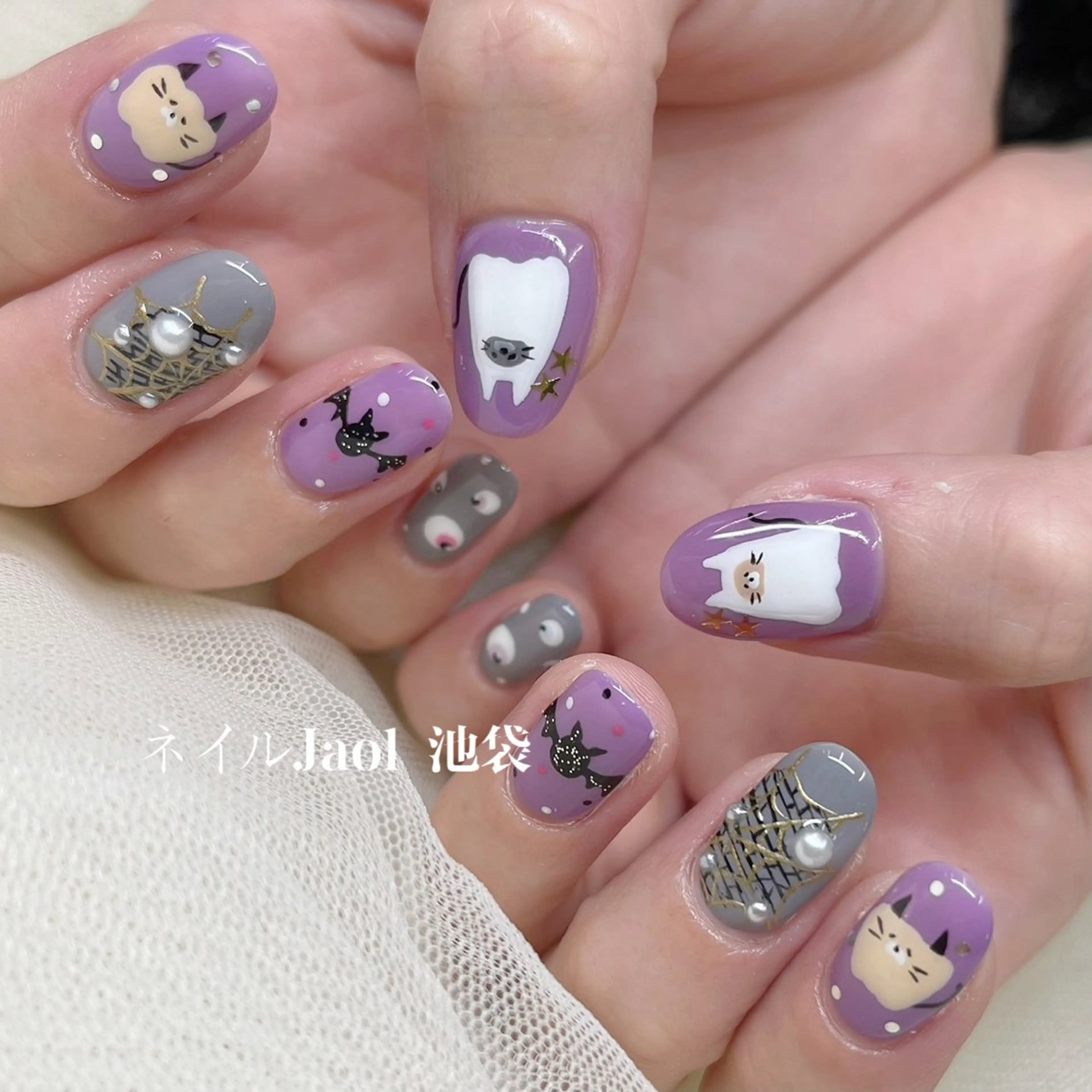 ミディアム ハロウィン nail jaol池袋店所属・ネイルJaol 池袋のネイルデザイン