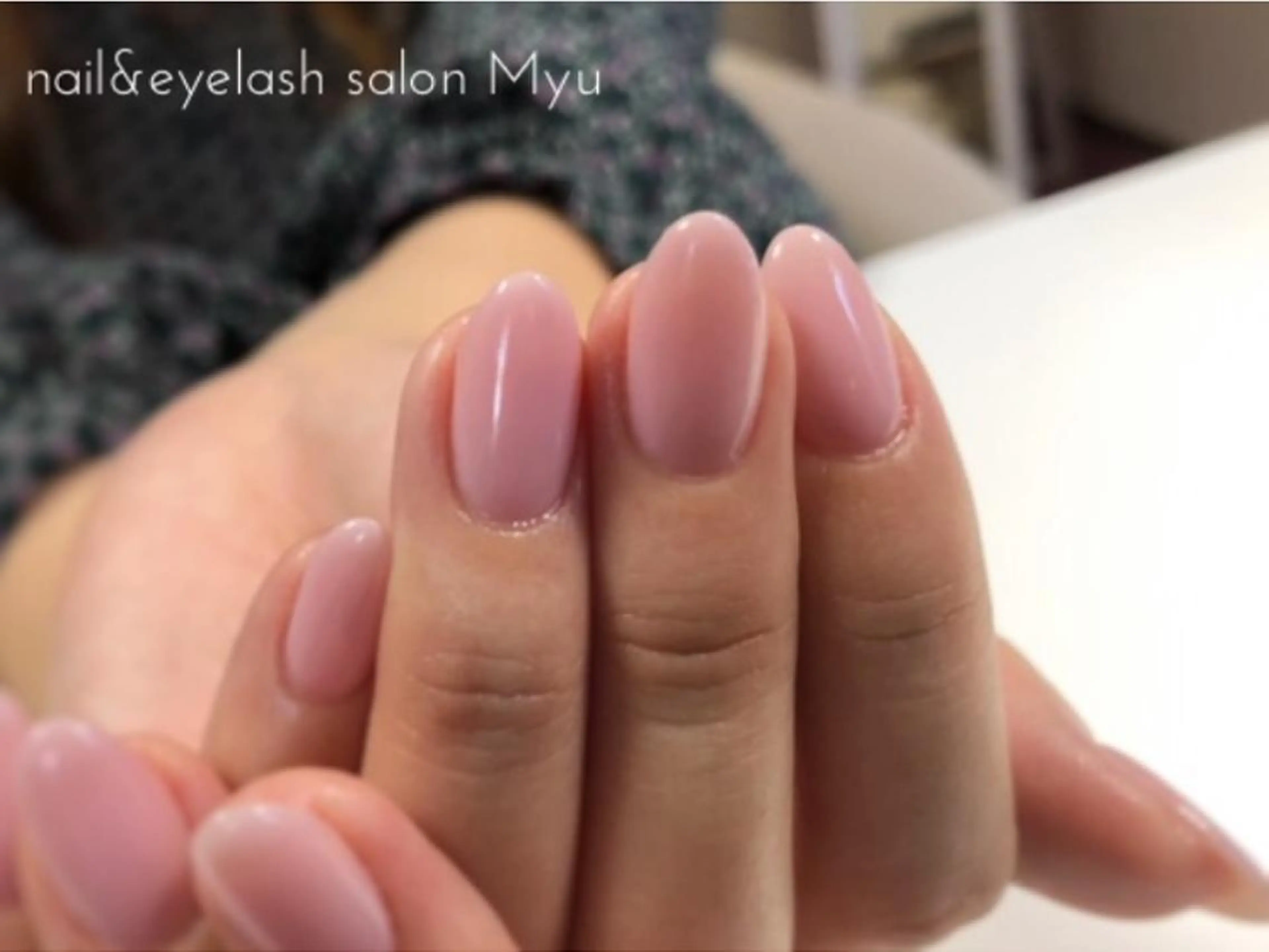 ネイル ジェルネイル ワンカラーネイル パラジェル myu天神店 かえでのネイルデザイン
