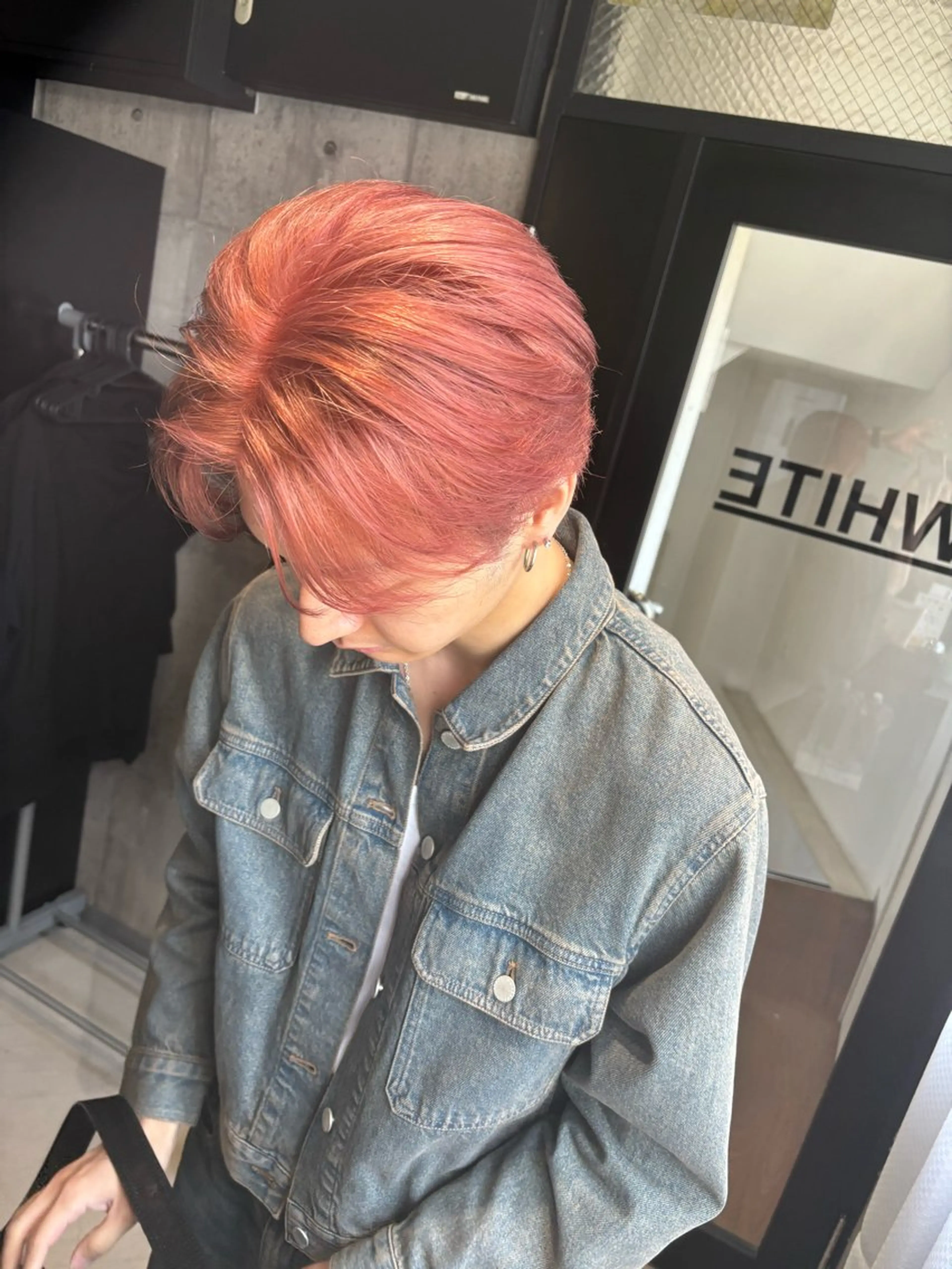 カラー メンズ ベージュカラー ピンクカラー ピンクベージュ カット ヘアカラー トリートメント _white【京橋店】所属・_WHITE / KENTOのヘアスタイル