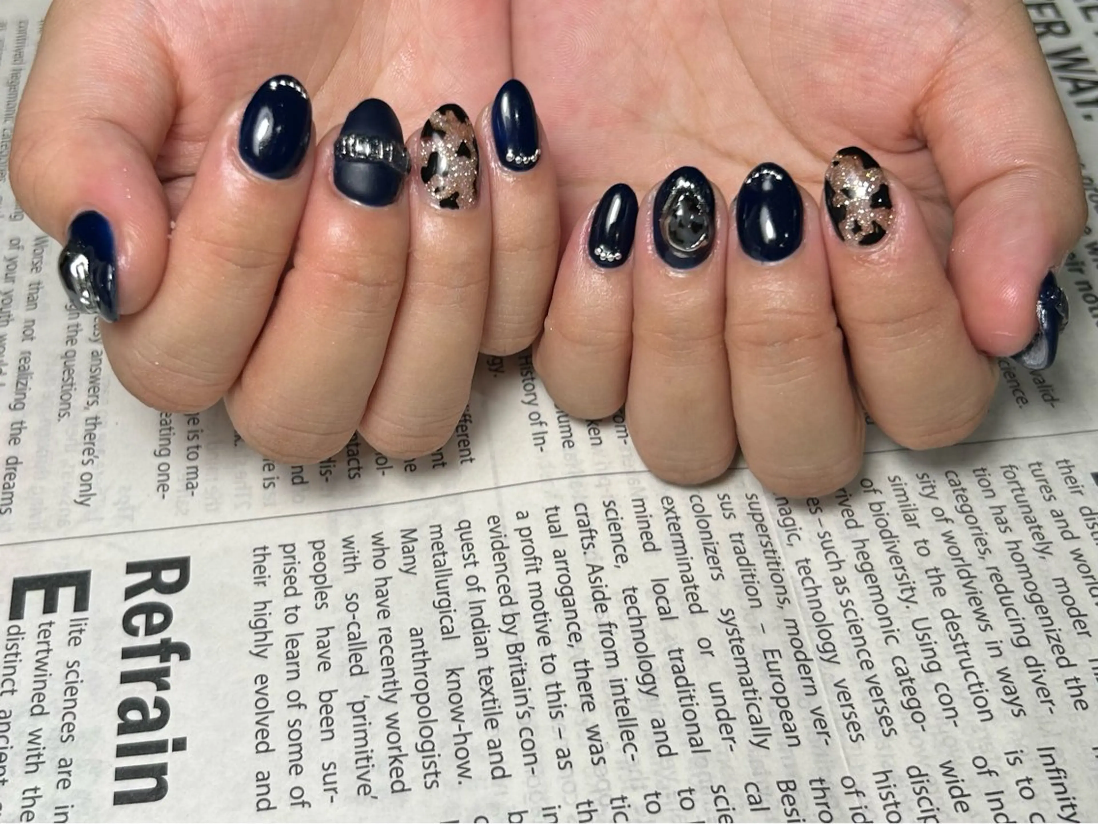 ネイル アニマル柄 マットネイル ハンドネイル Mnailsalon フィルイン対応サロンのネイルデザイン