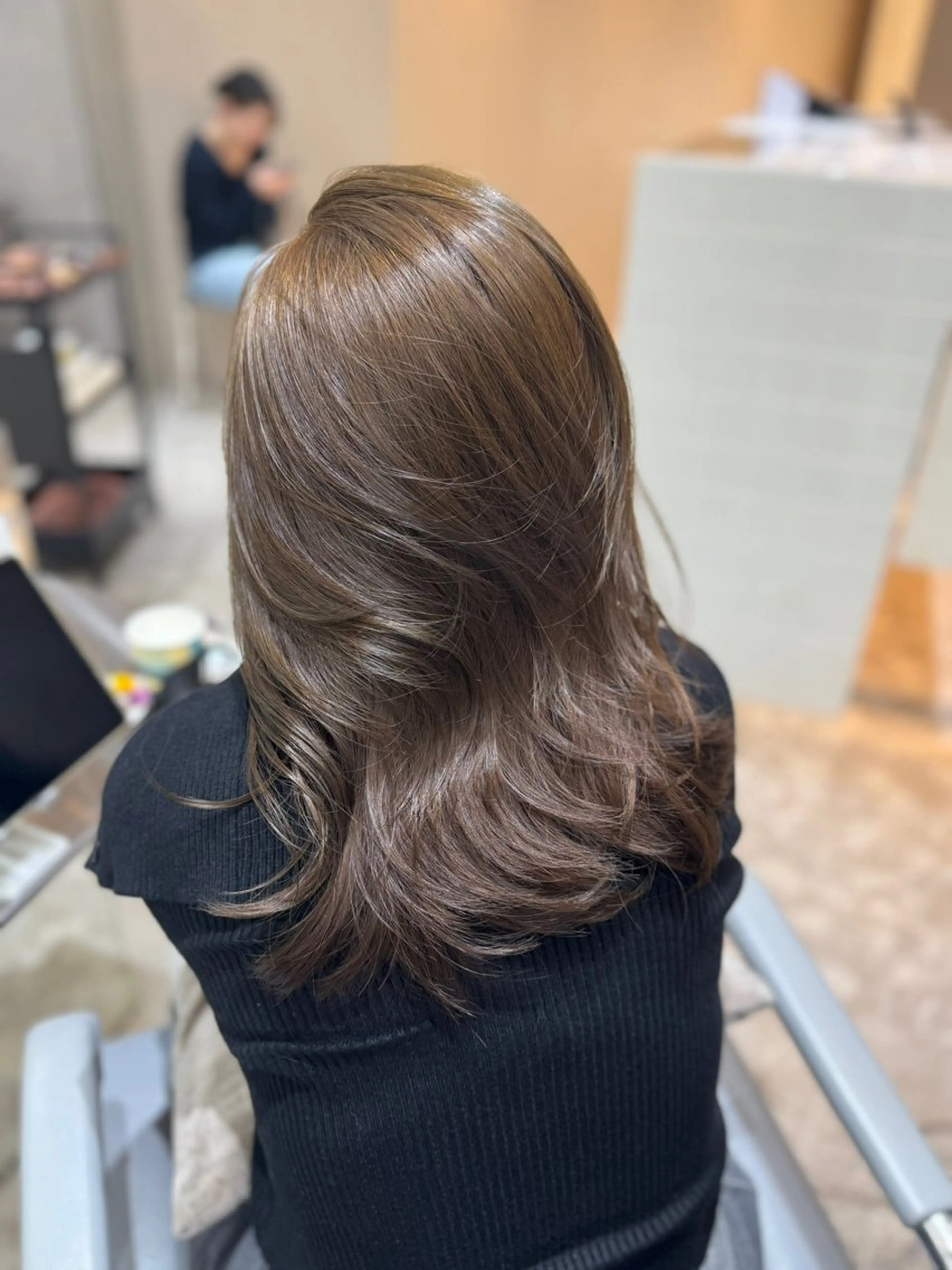 ミディアム カラー ベージュカラー オリーブベージュ Zina梅田茶屋町所属・Mayu💖 Zina梅田茶屋町のヘアスタイル
