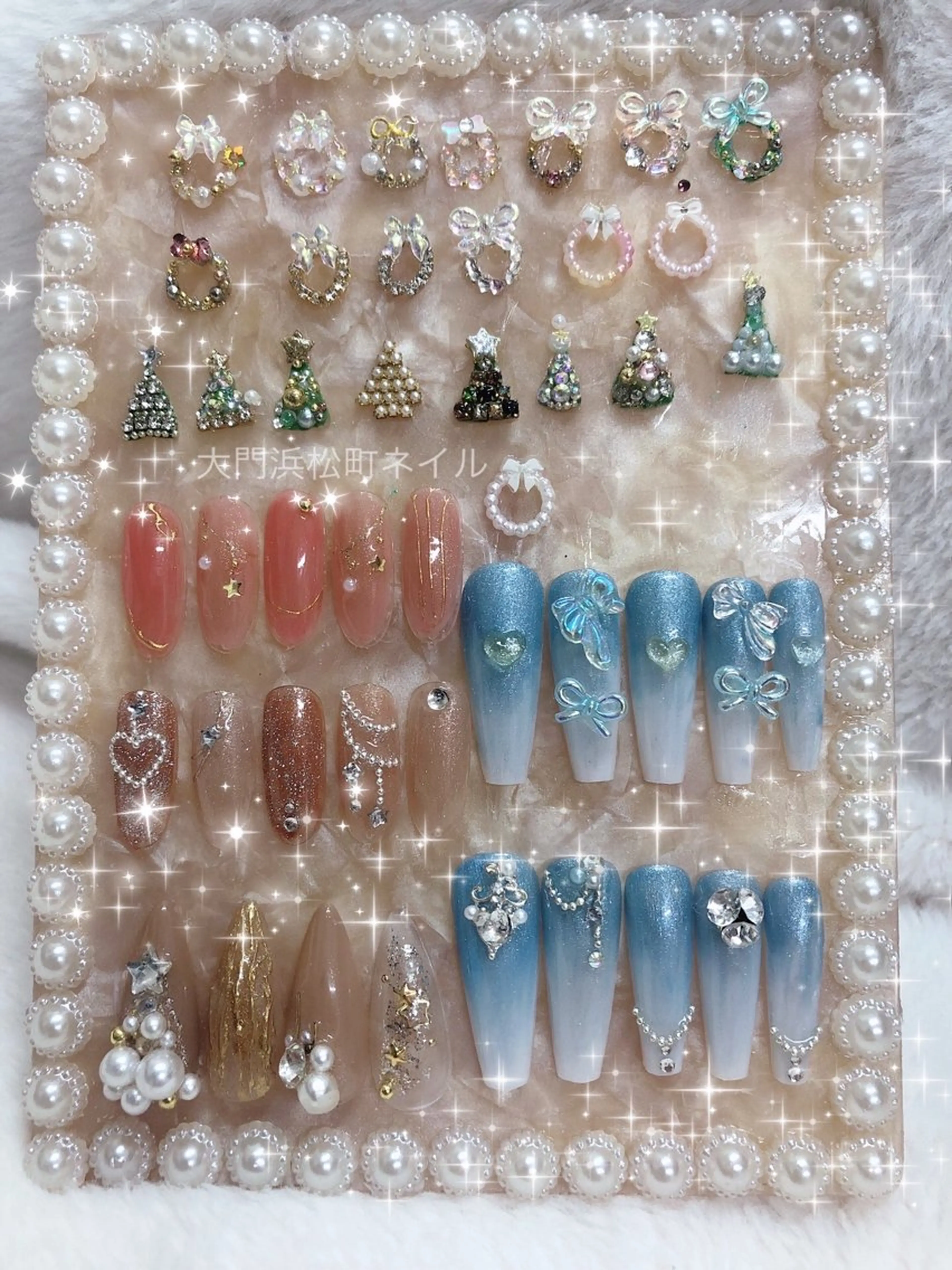 12月限定🎅クリスマスネイルデザイン10本🤶サンプルネイル9800→7800🎄ゴージャスネイル💎キラキラ🤩の写真