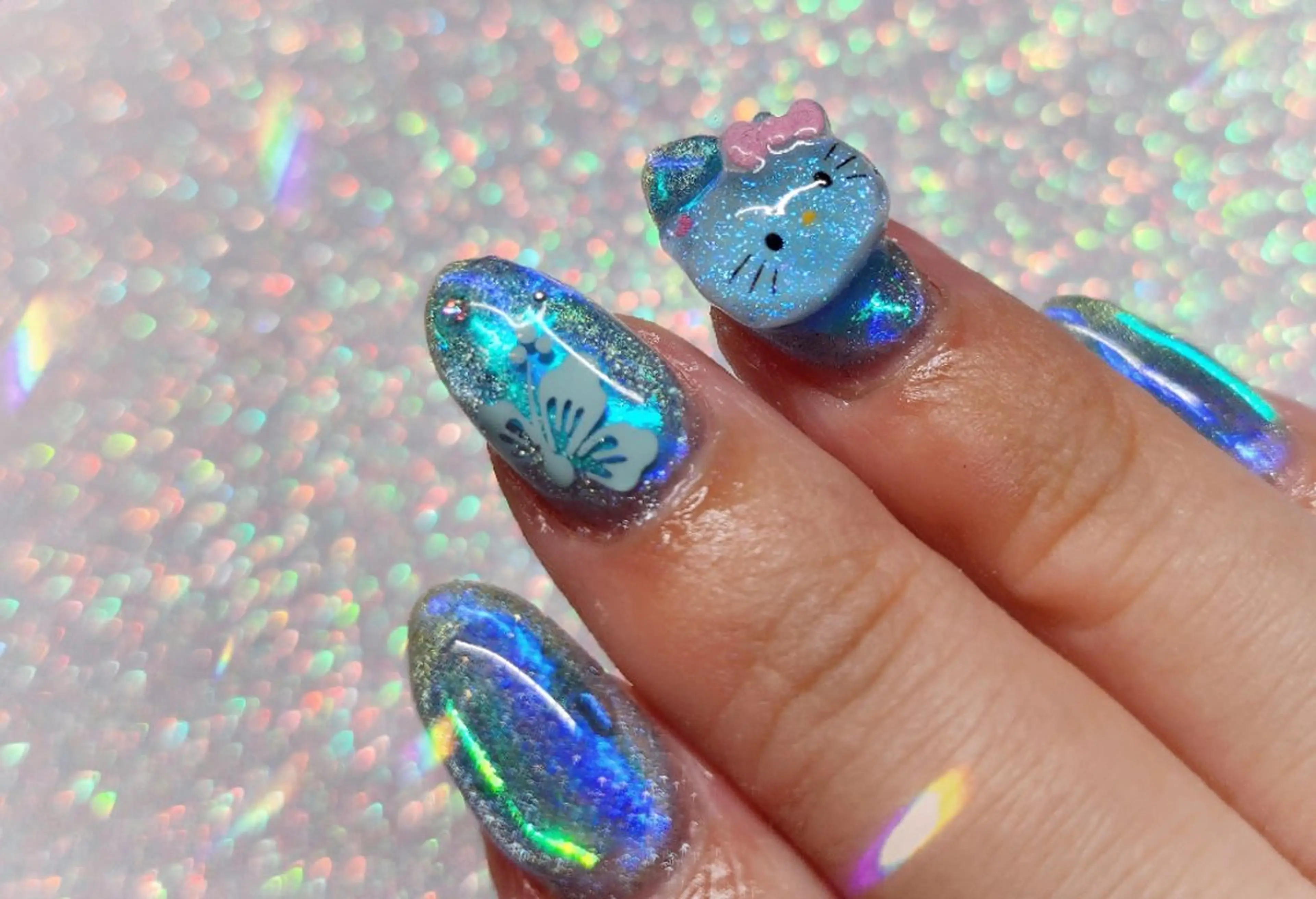 ネイル アートネイル 氷ネイル・うるうるネイル 💜bora .のネイルデザイン