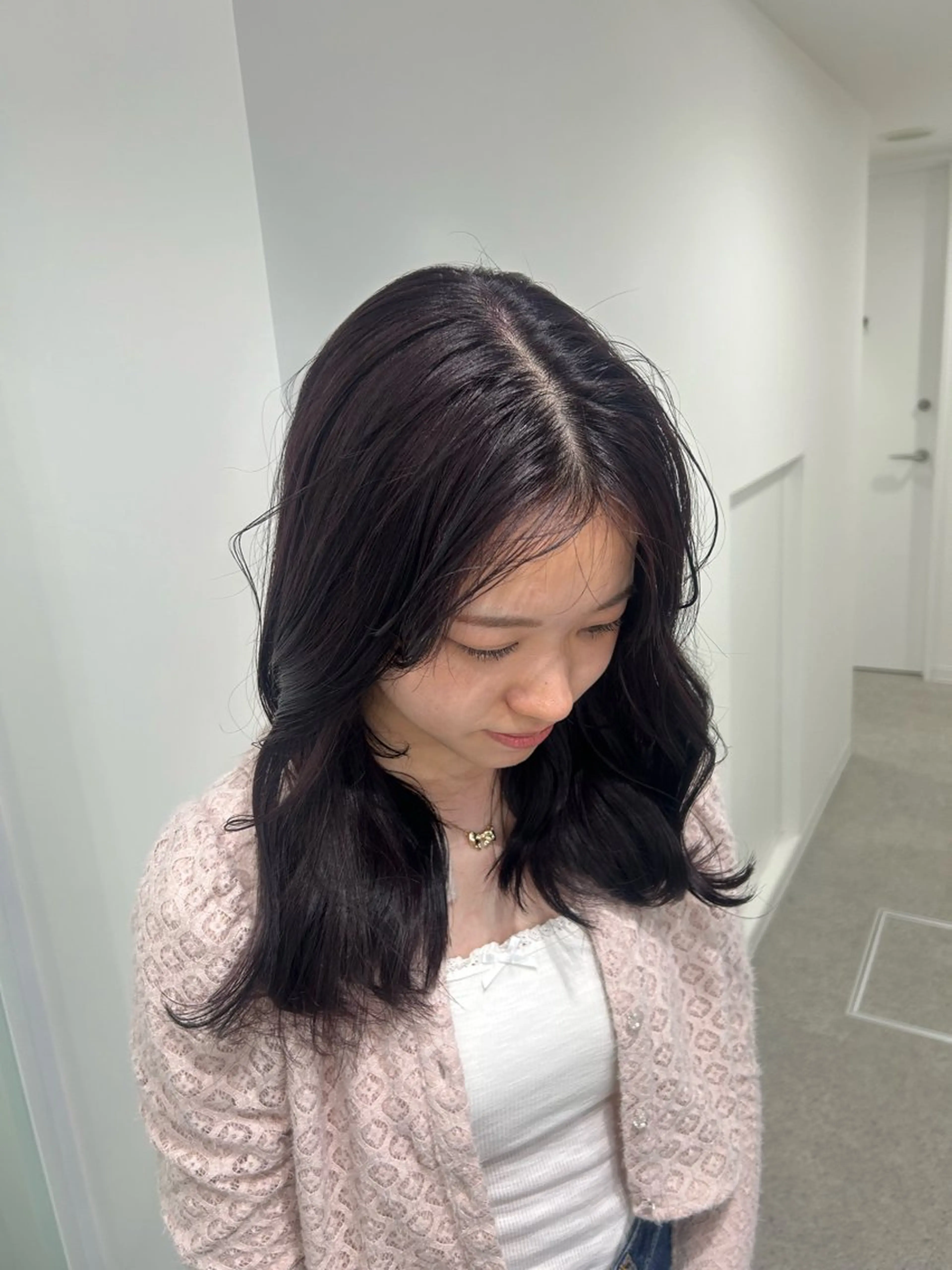 セミロング カラー 愛結 暖色カラー🎀🩰のヘアスタイル