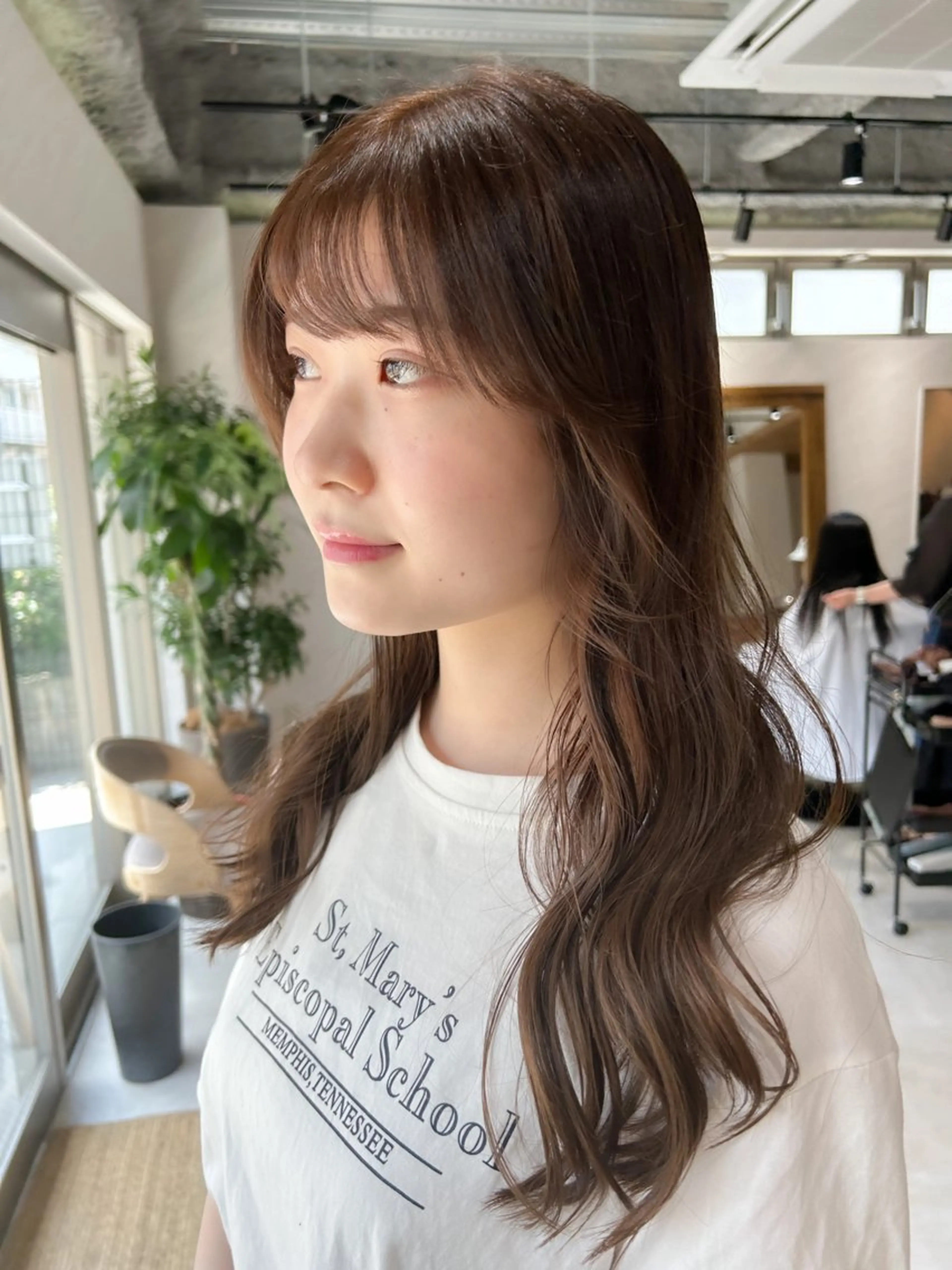 セミロング カラー グレージュ カット ヘアカラー トリートメント 🎀髪質改善・艶髪カ ラー🎀YUMEKAのヘアスタイル