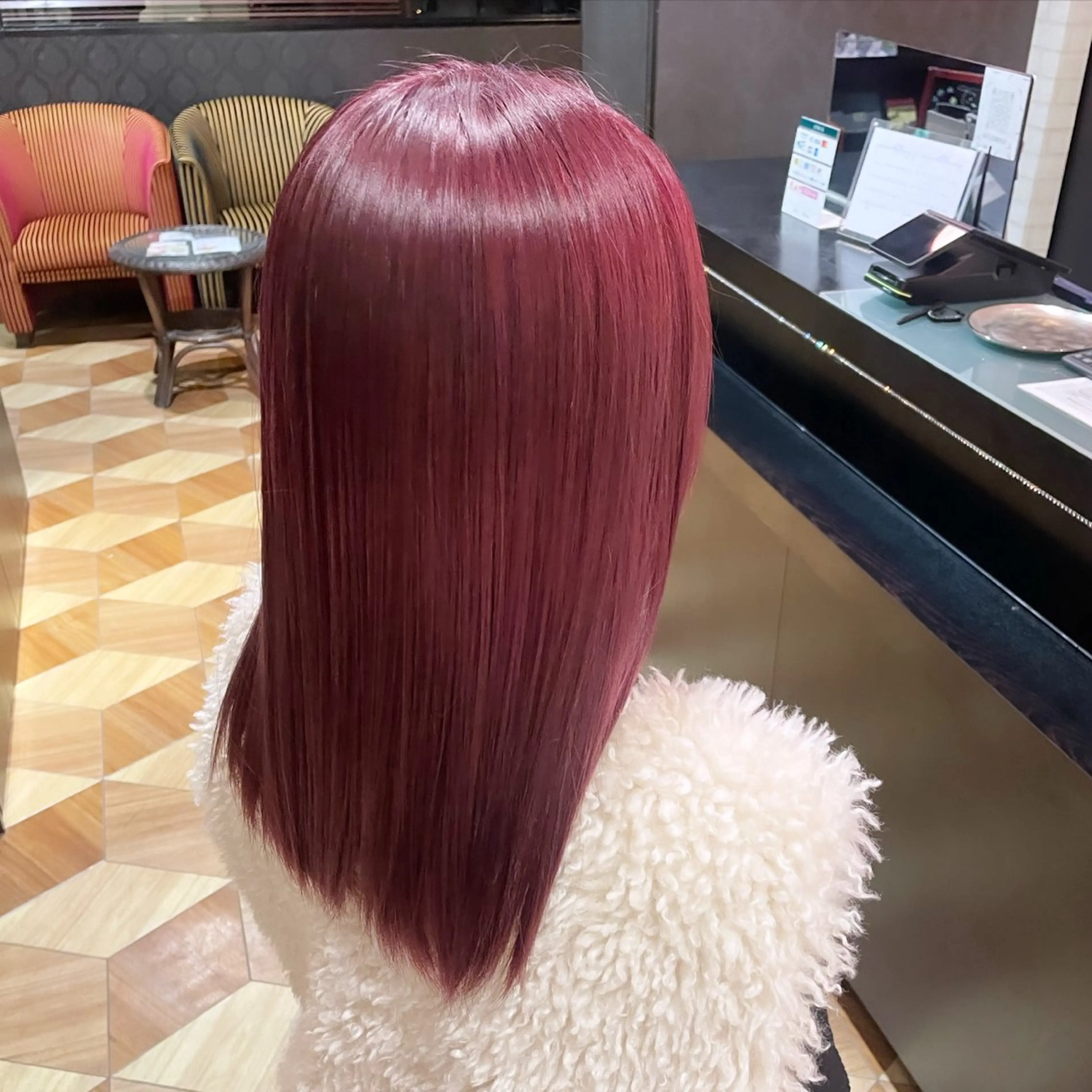セミロング カラー ピンクカラー KANGOL BEAUTY SALON Eyelash 名取店所属・KANGOL名取 伊藤のマツエク・マツパデザイン