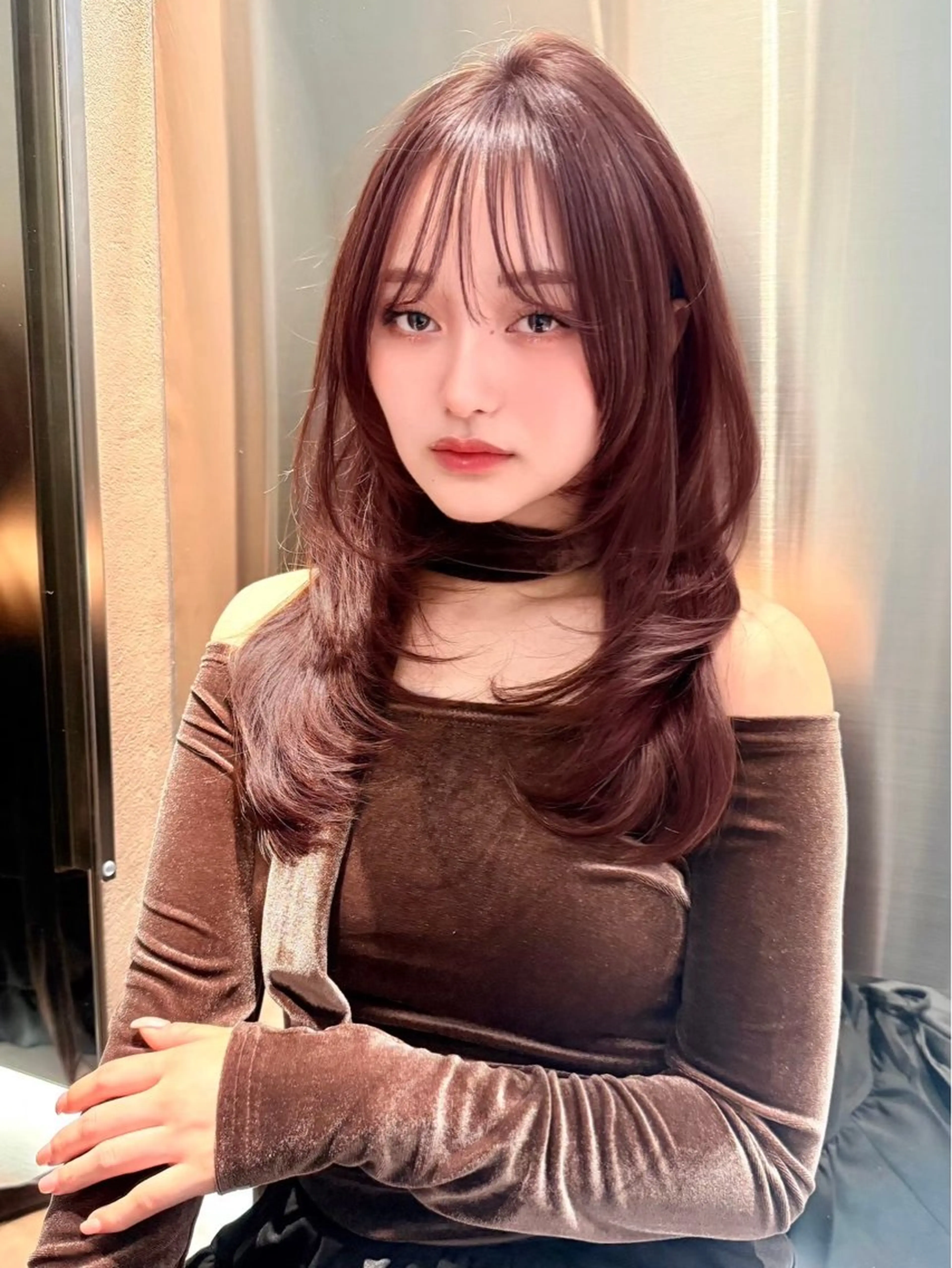 ロング カラー カット ヘアカラー 縮毛矯正/透明感 カラーNozomiのヘアスタイル
