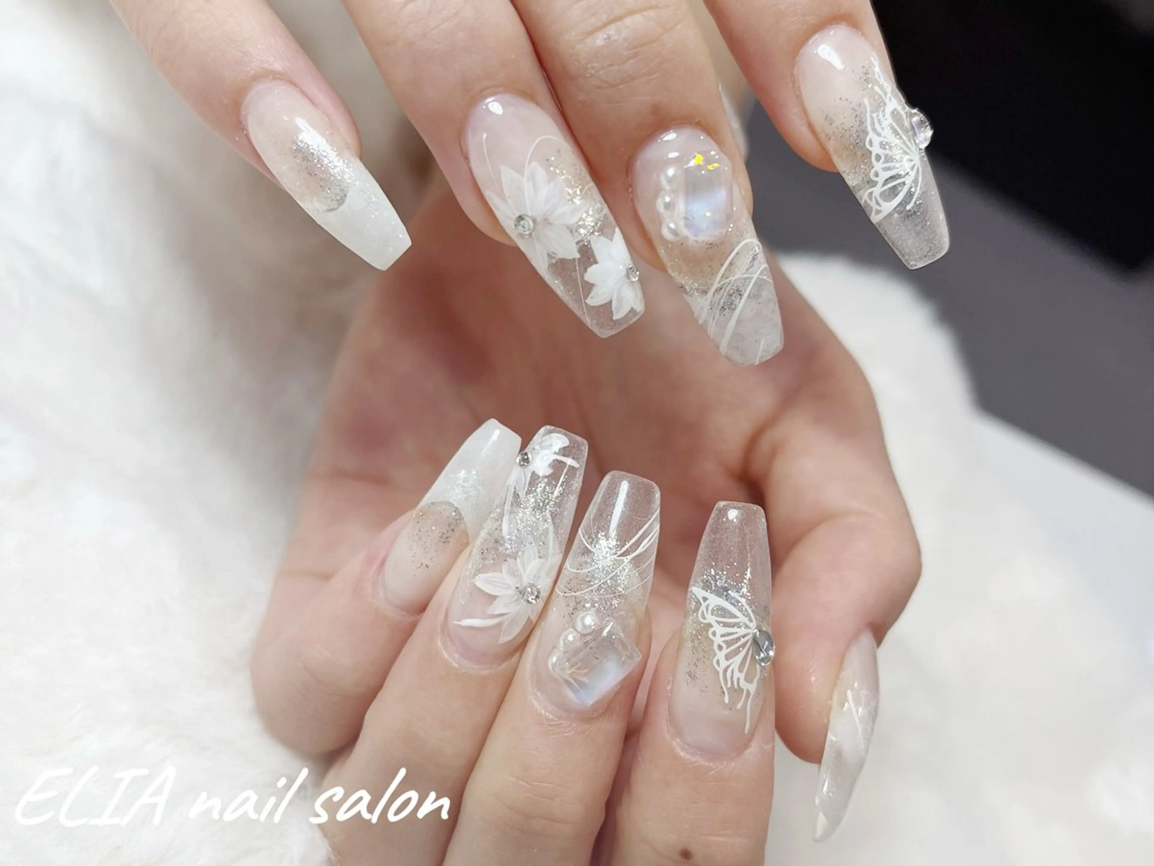 ミディアム ハンドネイル ハンドケア ELIA【エリア】 nailsalonのネイルデザイン