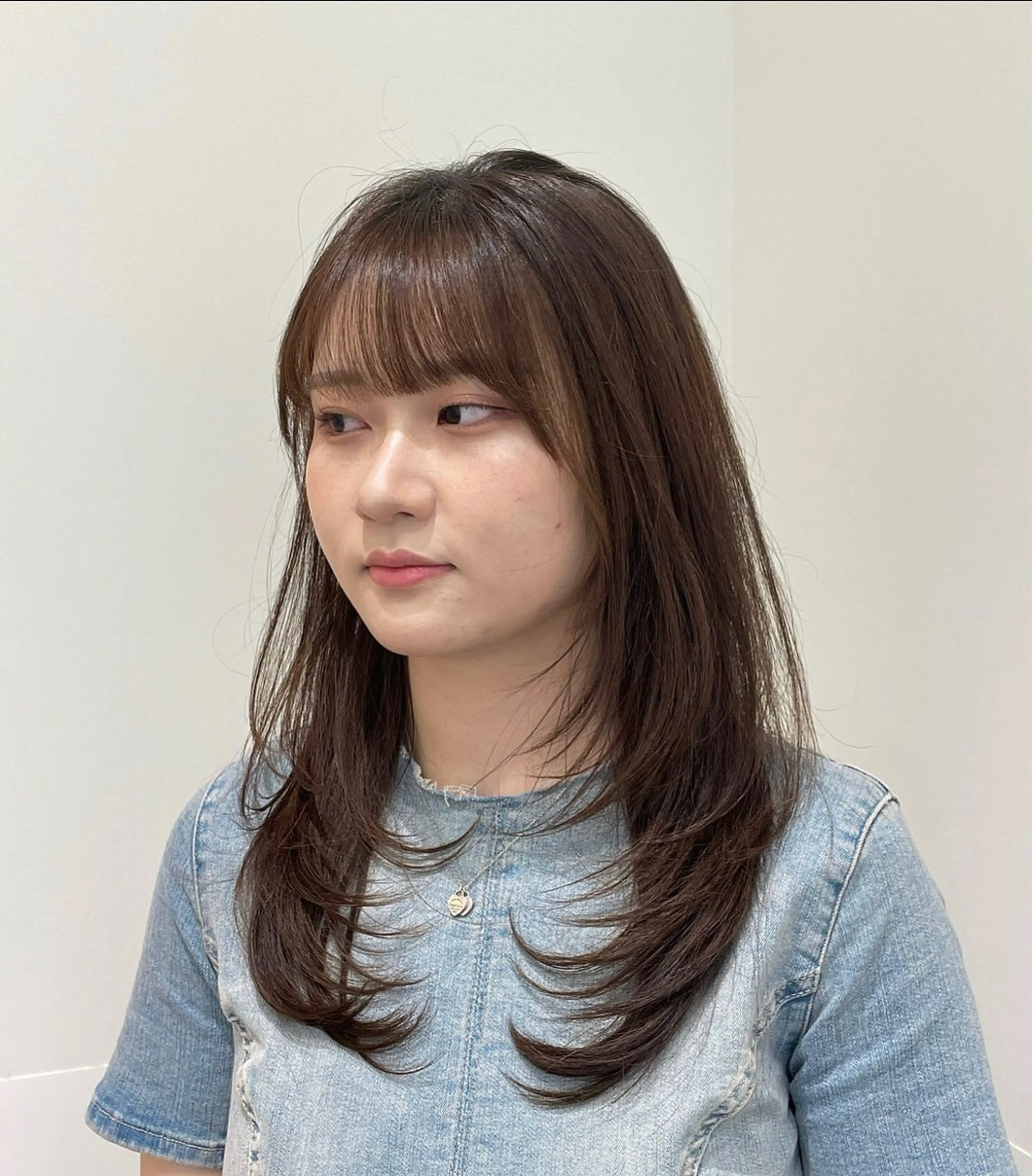 ロング 韓国風ヘア レイヤーカット カット ❤︎︎韓国ヘア❤︎︎ 𝑺𝒉𝒊𝒉𝒐のヘアスタイル