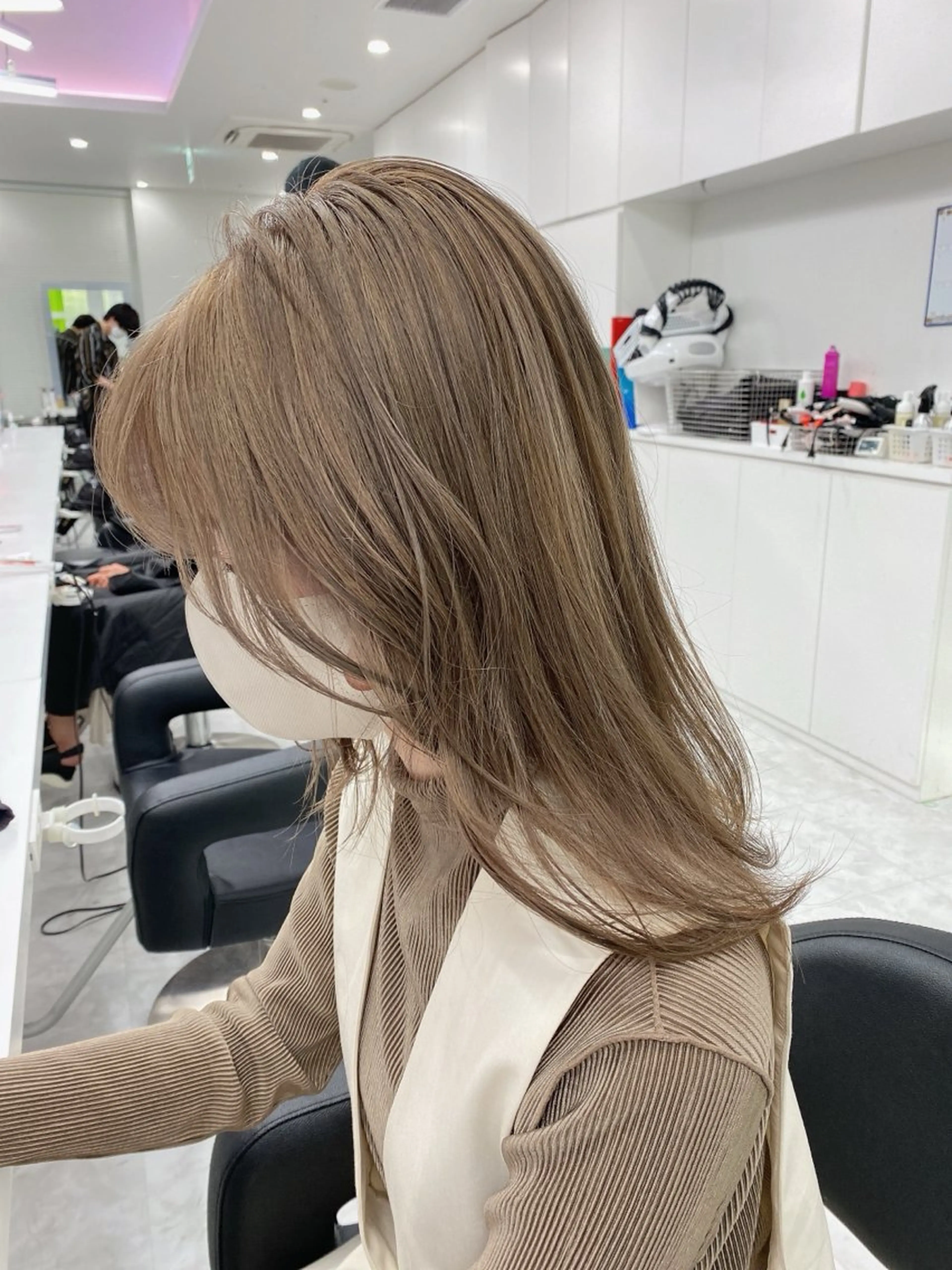 カラー ヘアカラー トリートメント 似合わせ💗透け感 💗ブリーチなし💗のヘアスタイル