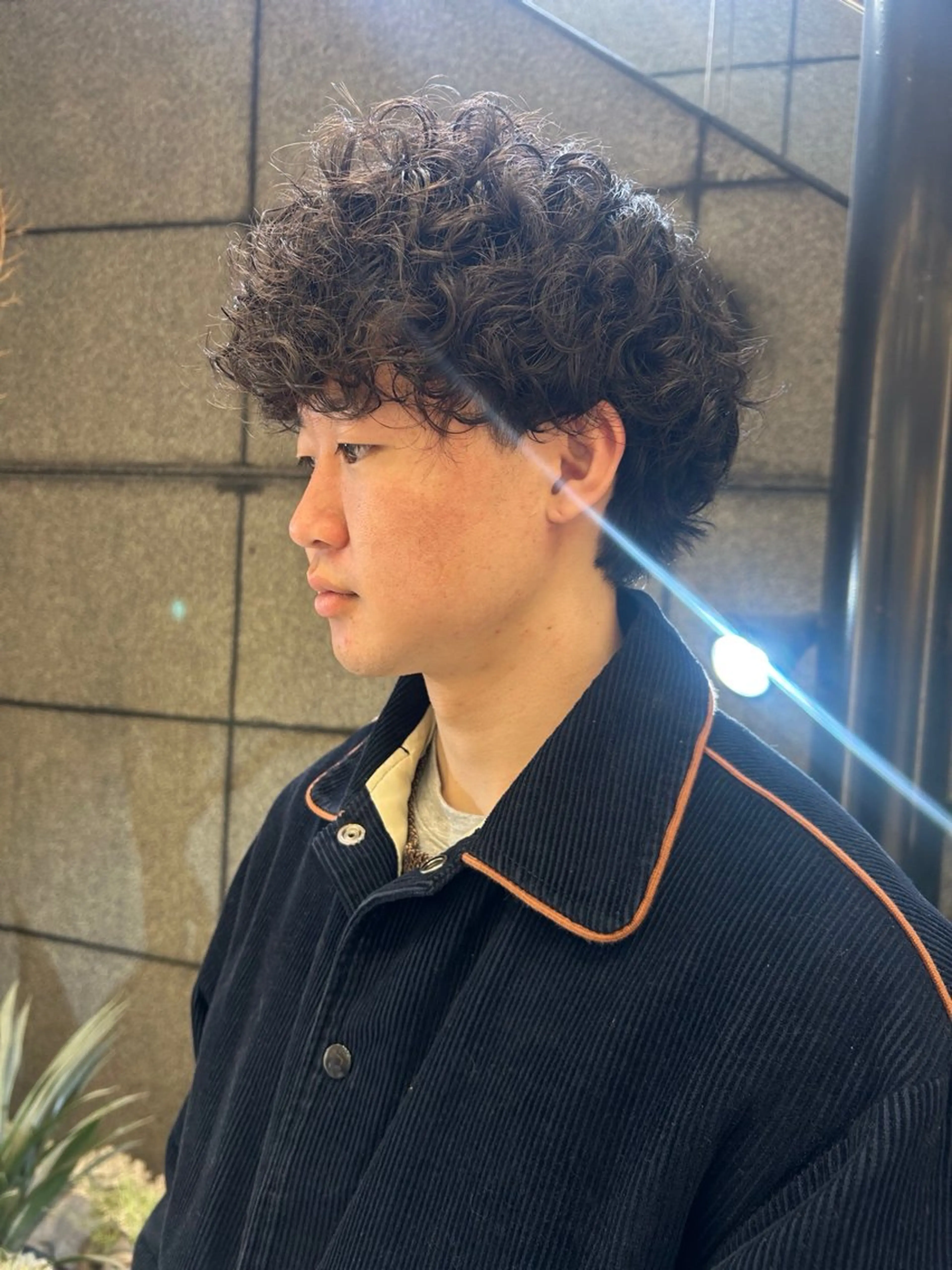 パーマ メンズ カット パーマ 🦋sana🦋 🫧透明感カラー🫧のヘアスタイル