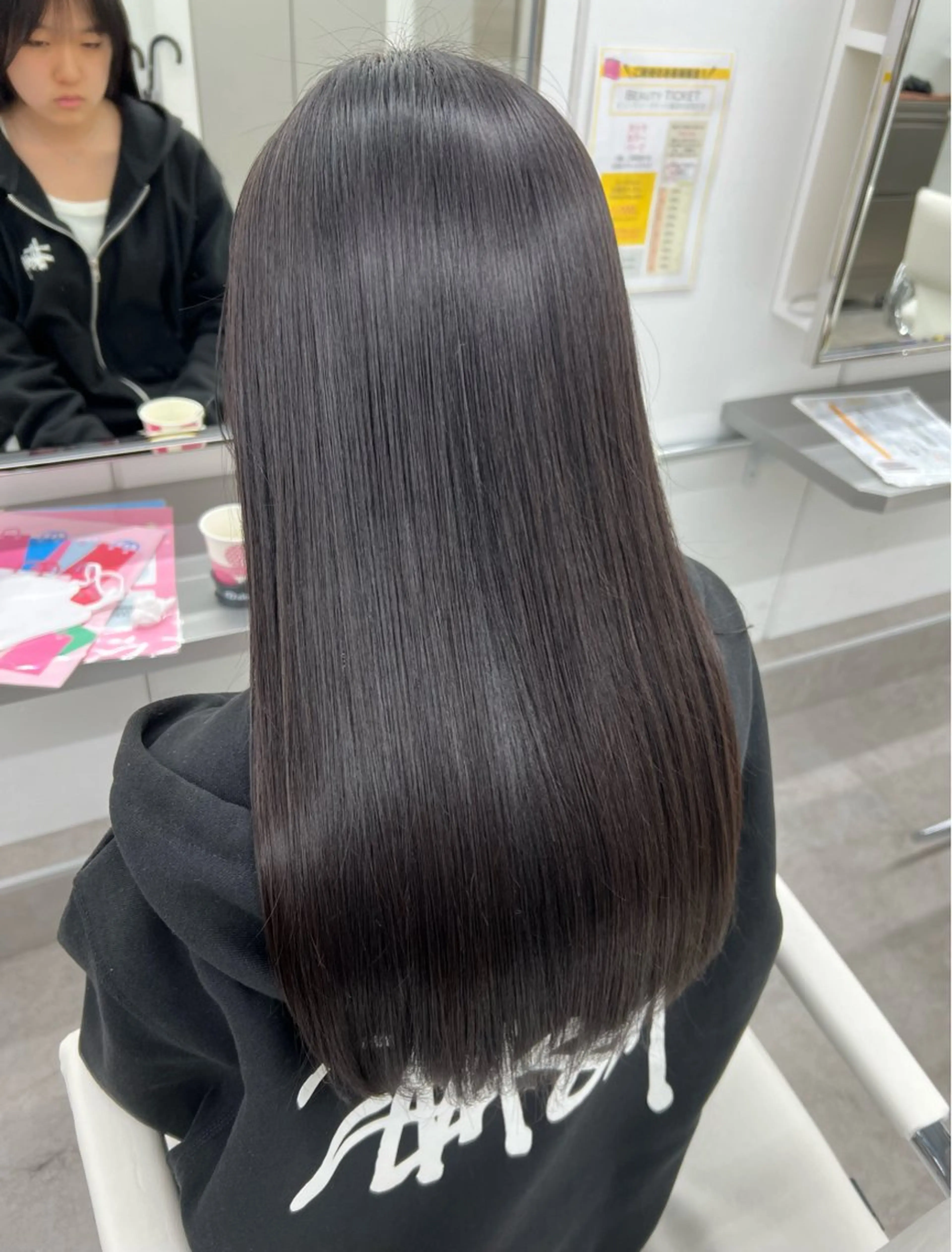 ロング 縮毛矯正 トリートメント 髪質改善/縮毛矯正 カット/佐野友尉のヘアスタイル