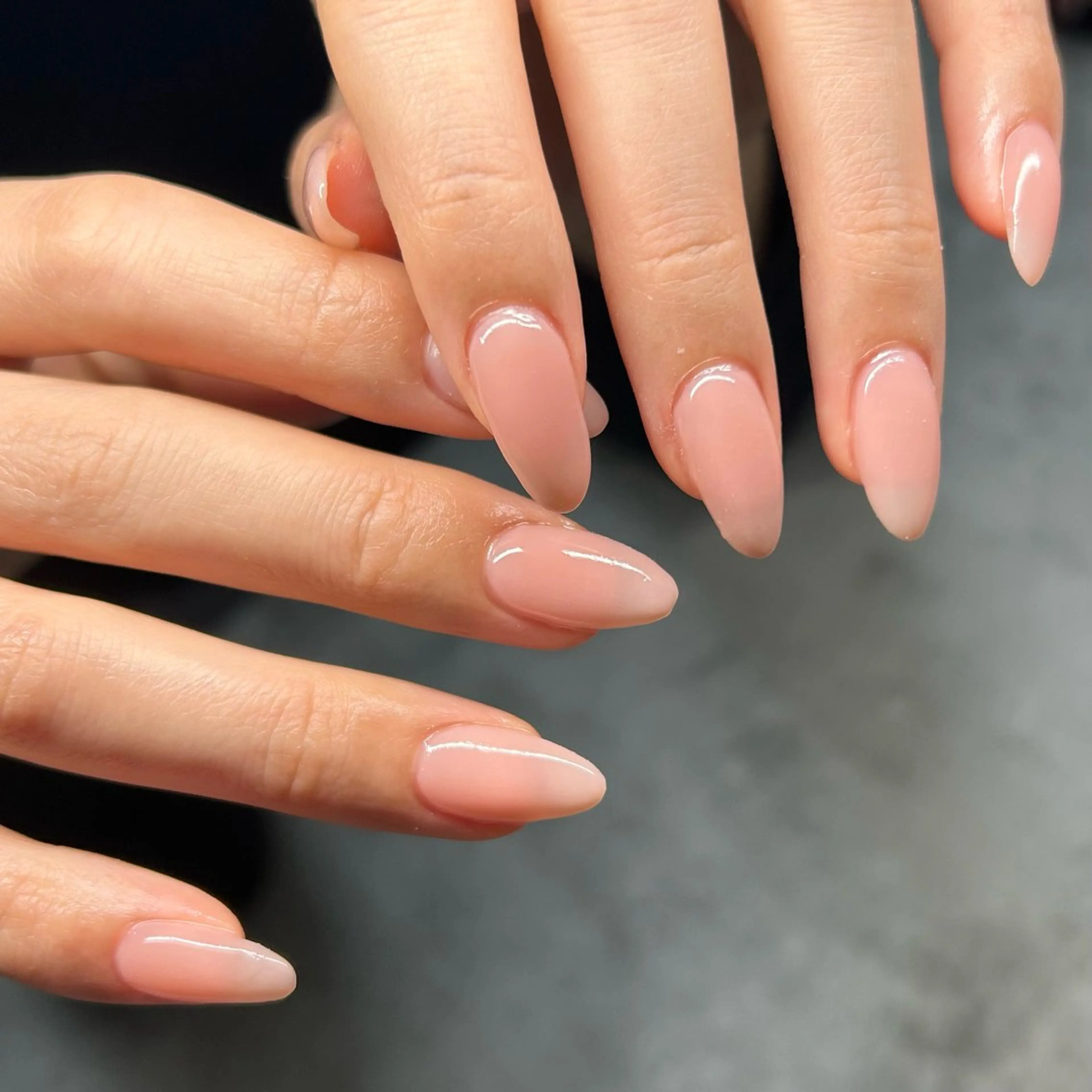 ネイル ワンカラーネイル ピンク ピンクベージュ ハンドネイル ten nail salon　かえでのネイルデザイン