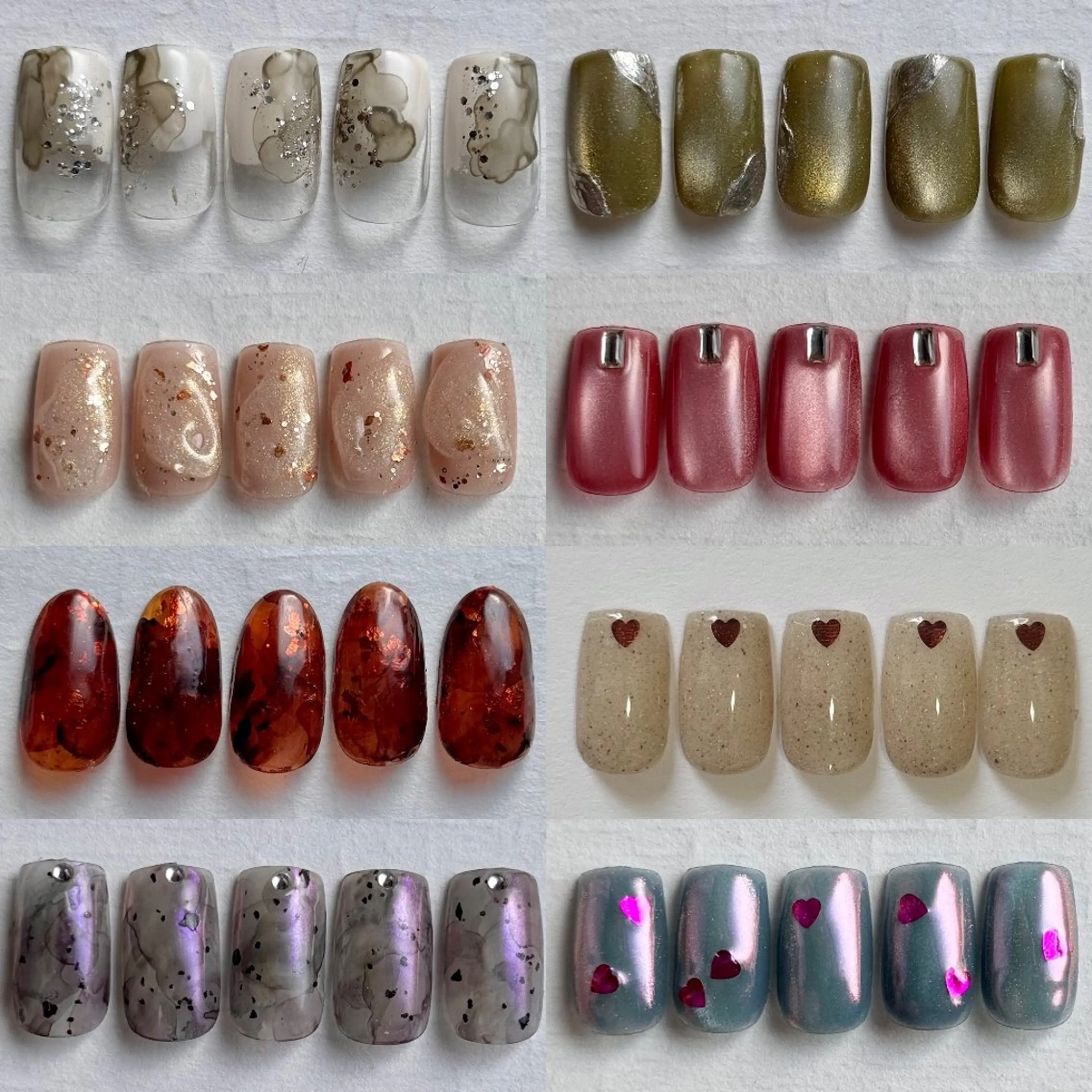 ネイル アートネイル ブルー ボルドー ジェルネイル グリーン ハンドネイル muum　新宿2分 新宿三丁目1分のネイルデザイン