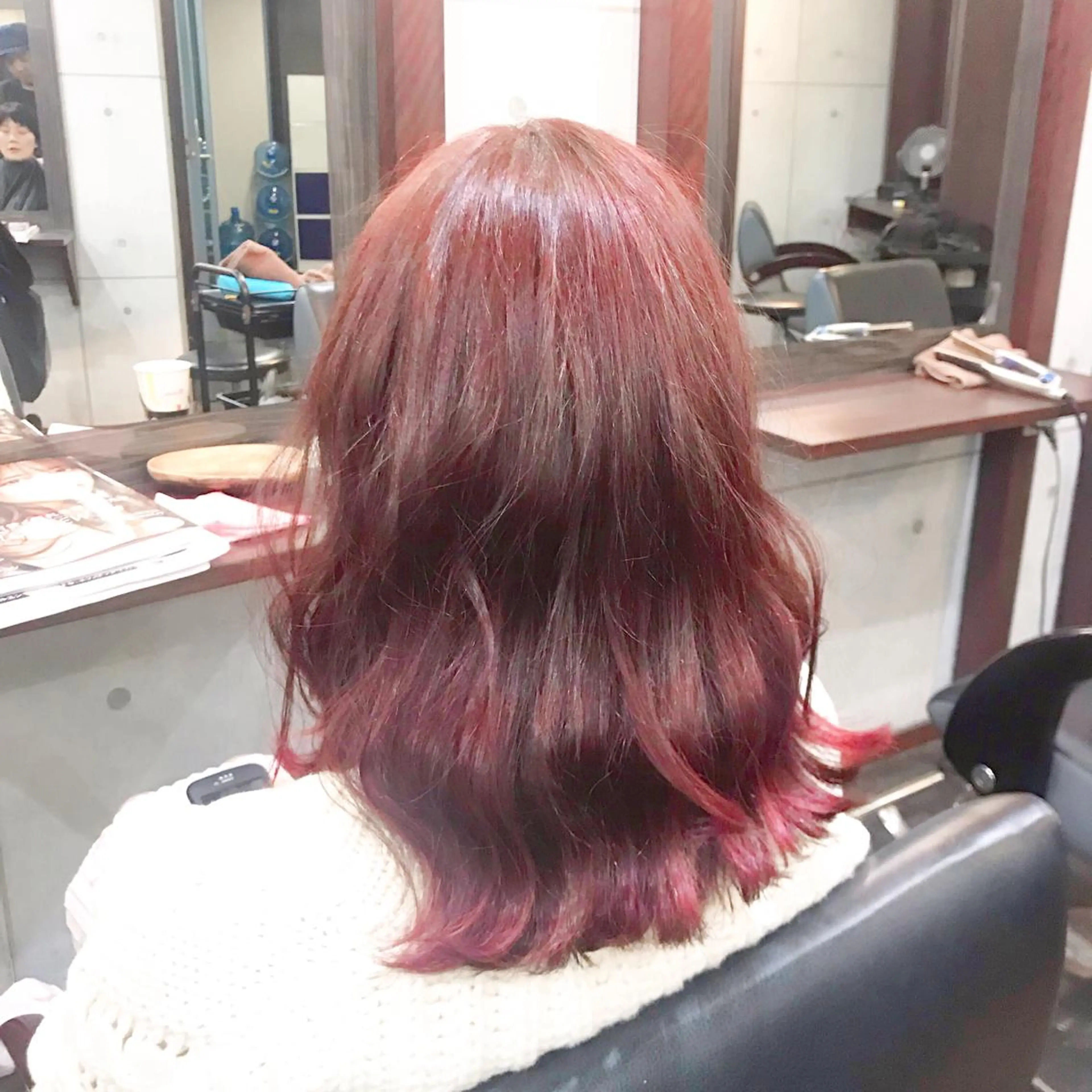 ミディアム カラー カシス ピンクカラー cocoru所属・＊横浜駅＊ 金子 誠也のヘアスタイル