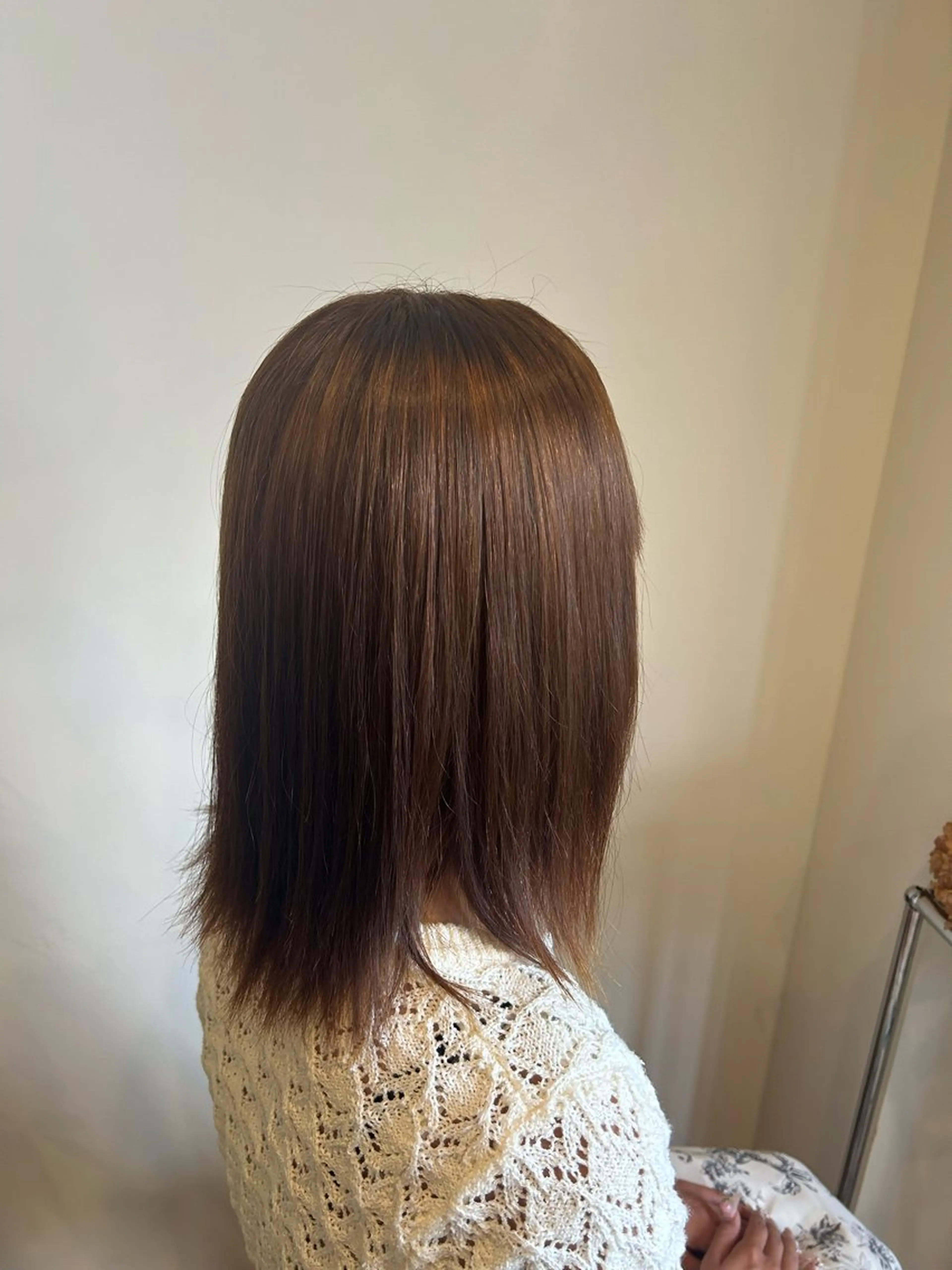 ミディアム カラー ブリーチ ブリーチなしカラー 小島 千夏のヘアスタイル