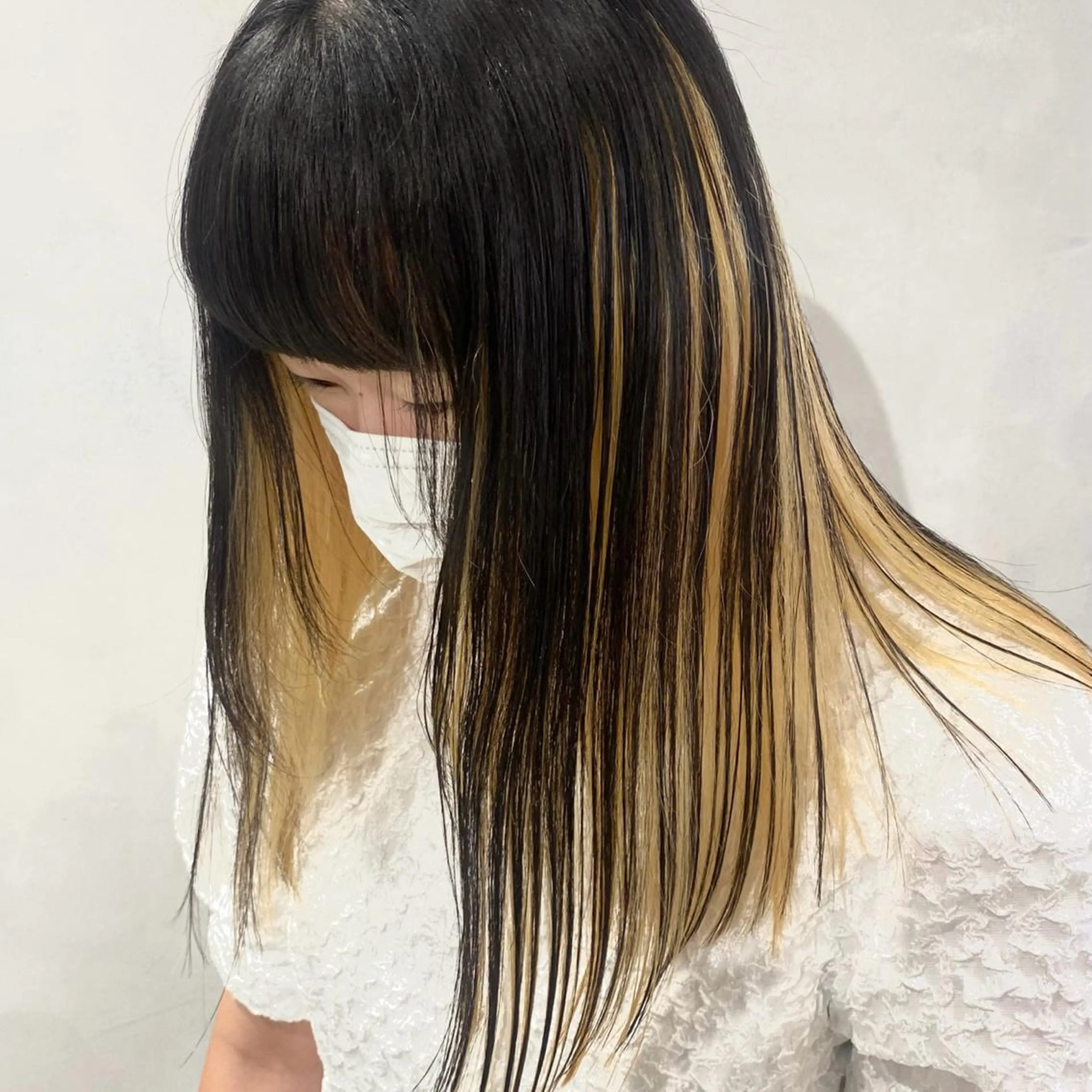 セミロング カラー ヘアカラー トリートメント デザインカラー/パー マ🦖外岡咲希🦖のヘアスタイル