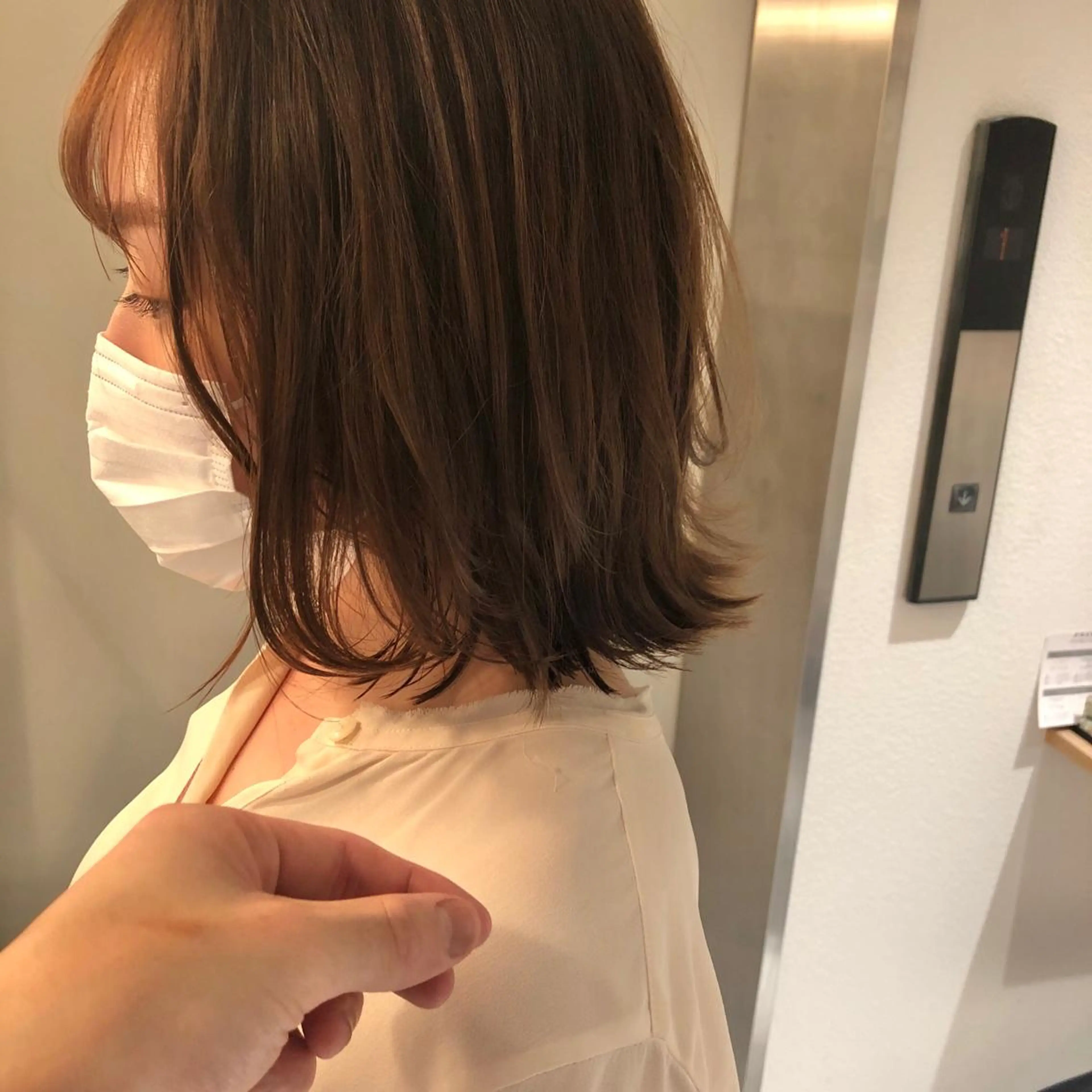 ミディアム ボブレイヤー ボブ レイヤーカット 【ショート、艶髪】 新海龍哉のヘアスタイル