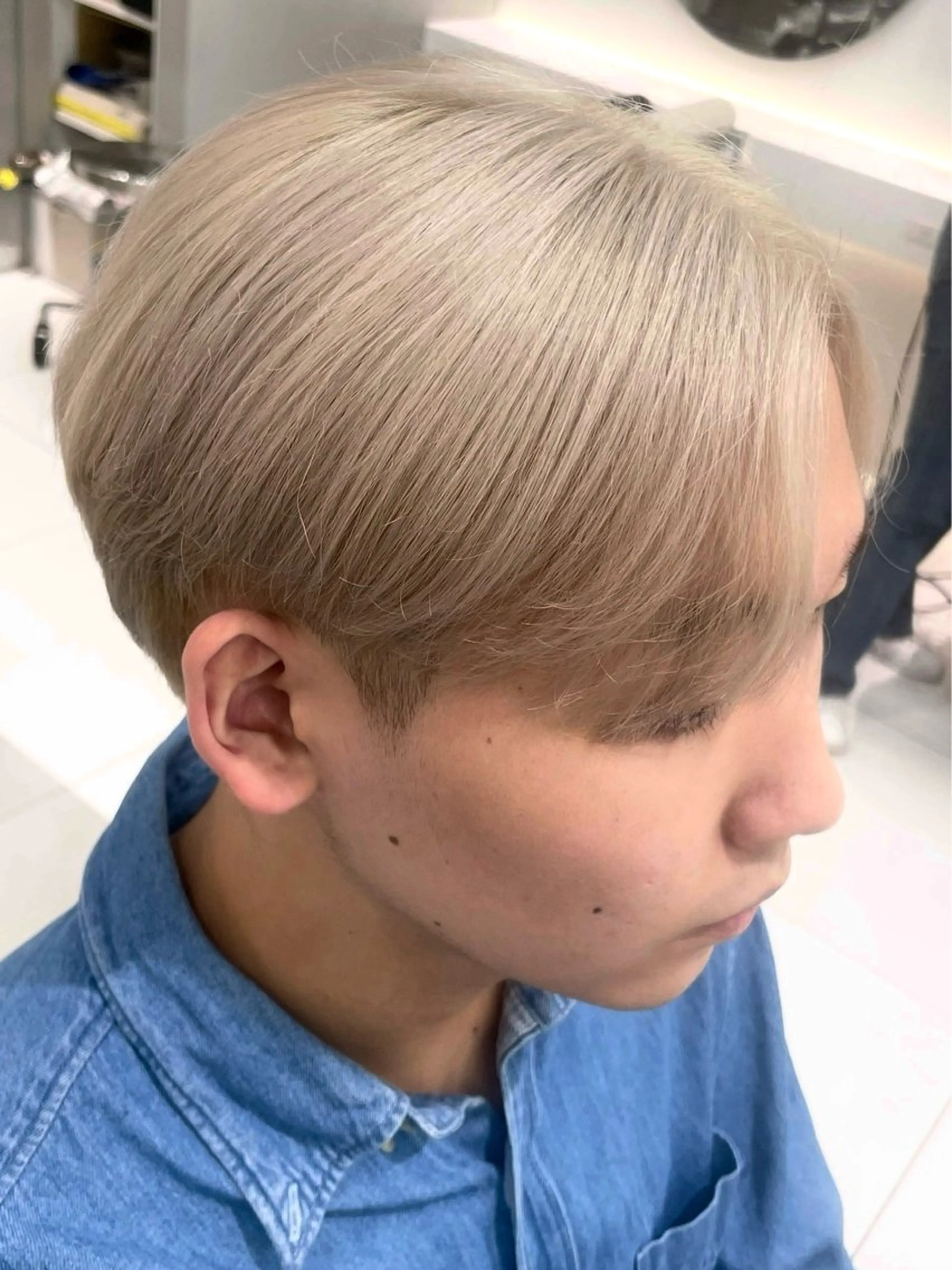 ショート メンズ センターパート マッシュ カット トリートメント センターパート/ マッシュ 小野 樹のヘアスタイル