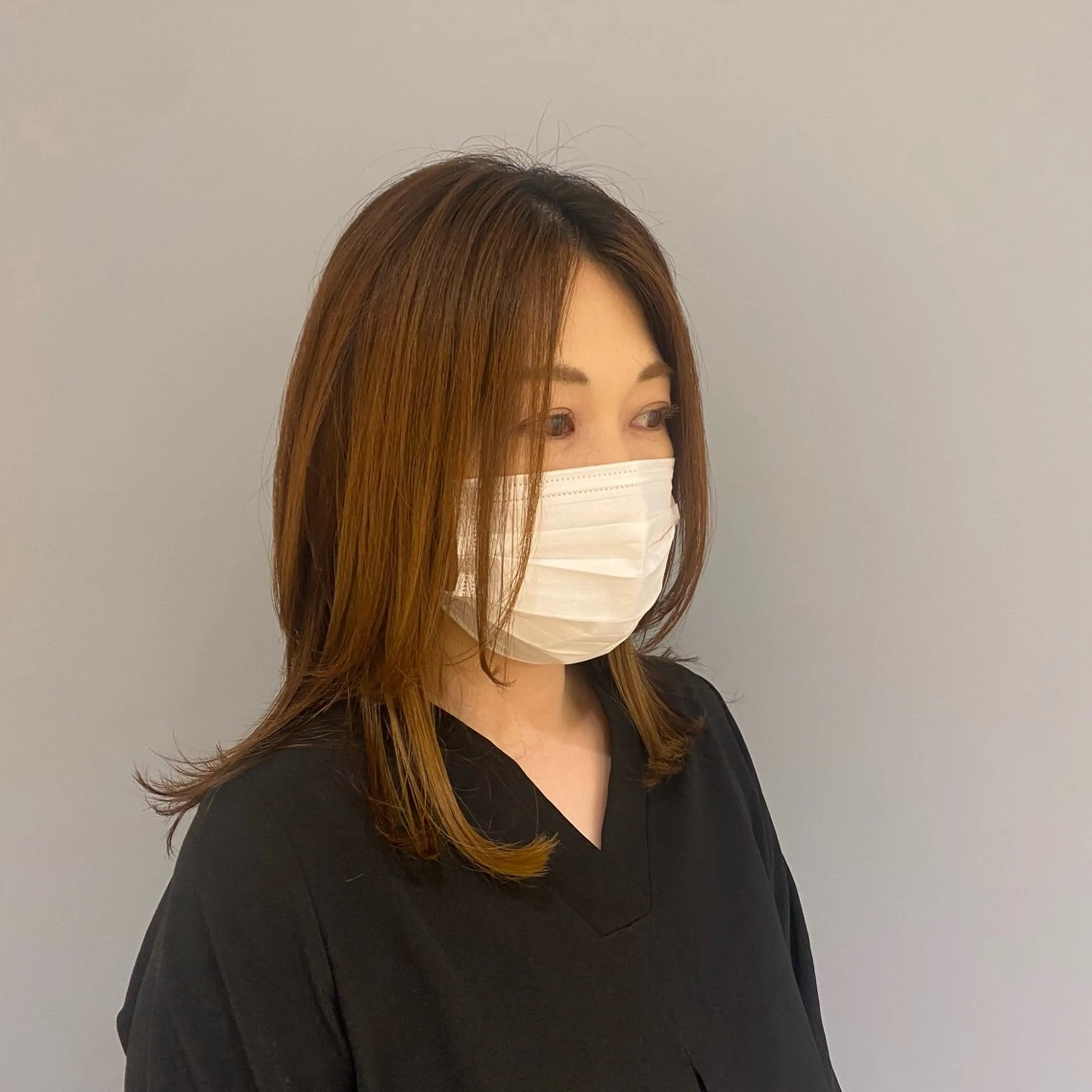 セミロング レイヤーカット ase.糸島店所属・UEDA AYAのヘアスタイル