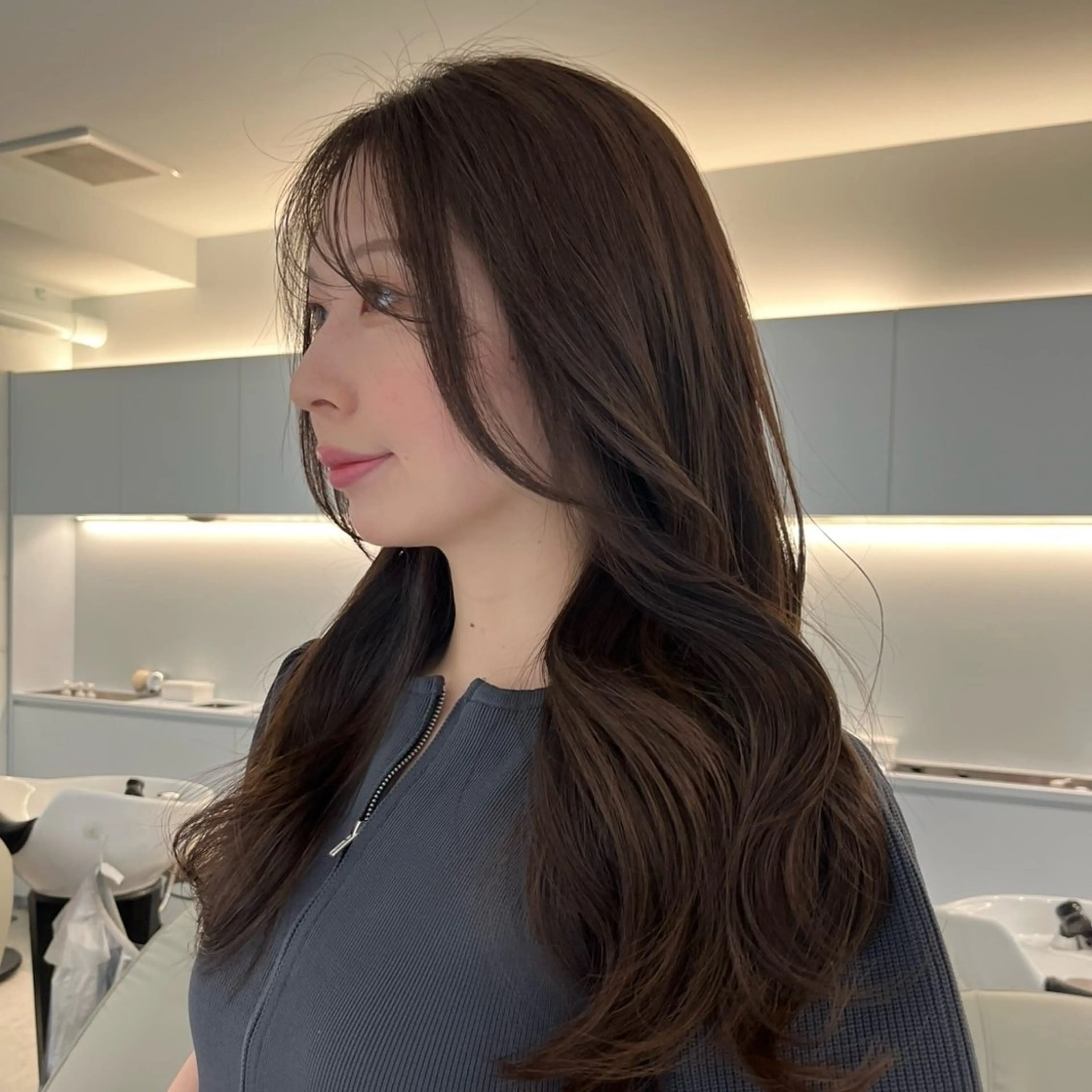 ロング カラー ブラウンカラー モカブラウン ヘアカラー なりた るいのヘアスタイル