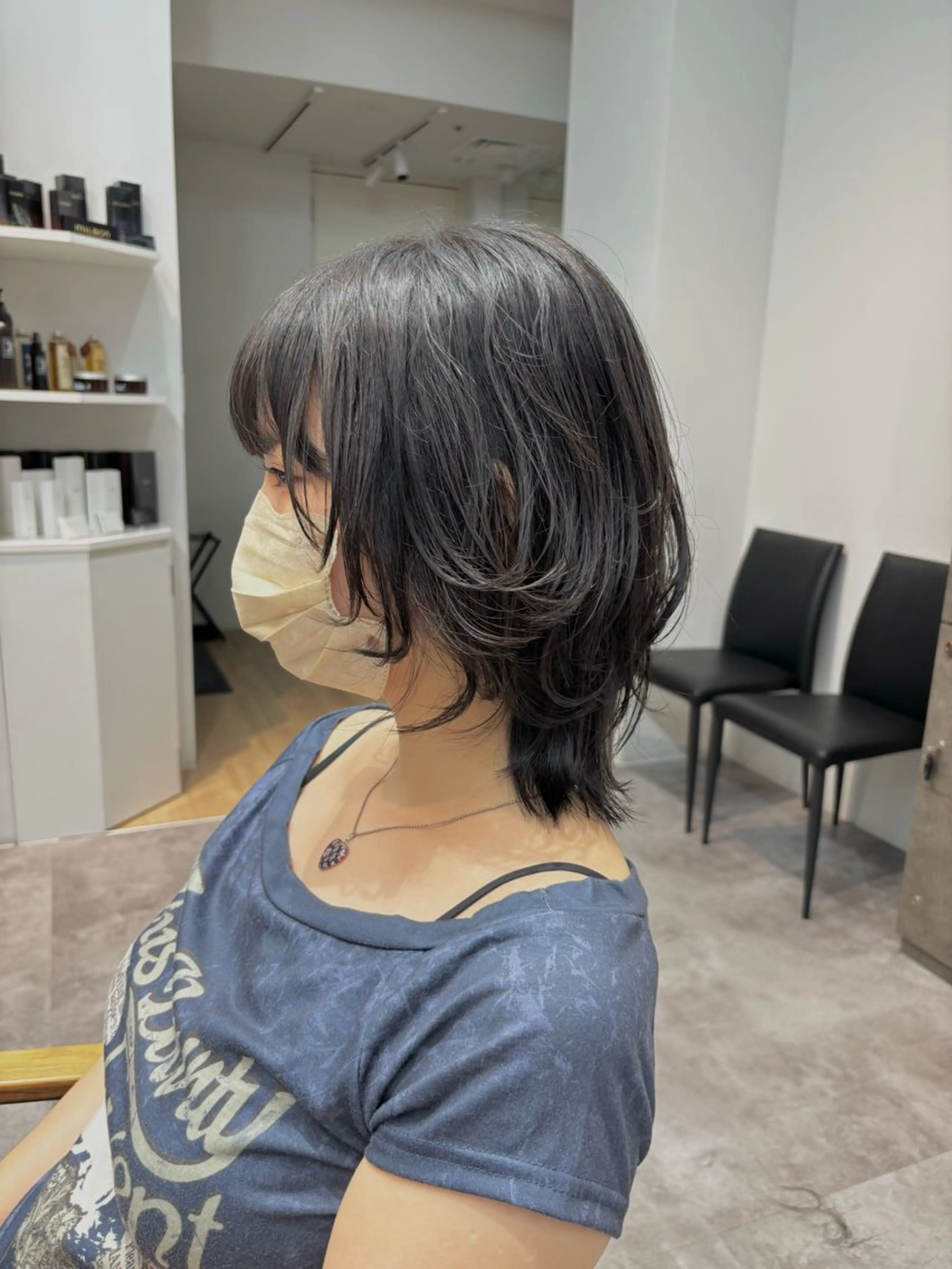 ミディアム カット 門崎未依/レイヤー/ メンズカット🪿のヘアスタイル