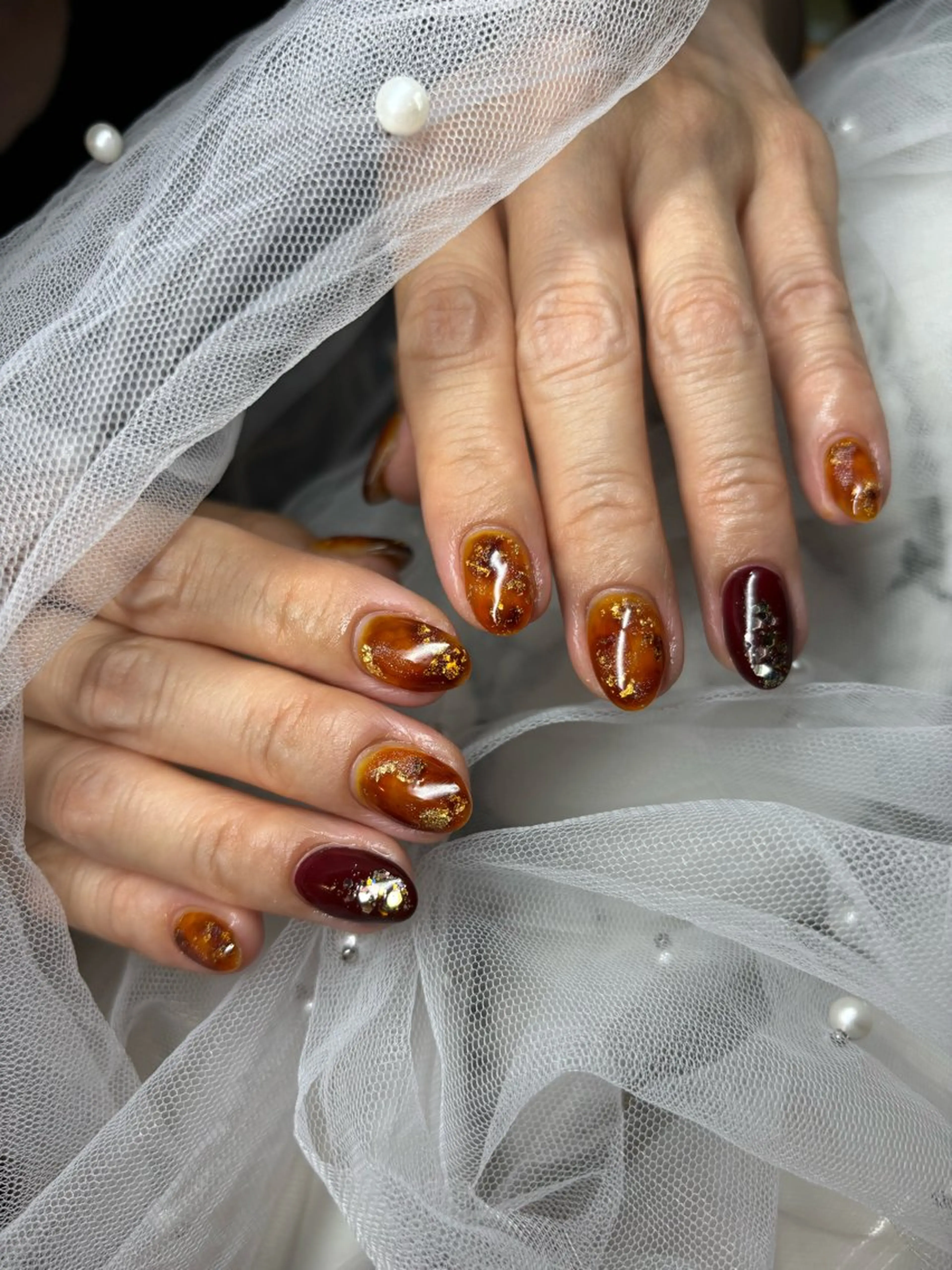 ネイル 持ち込み ニュアンスネイル ハンドネイル happiness nailのネイルデザイン