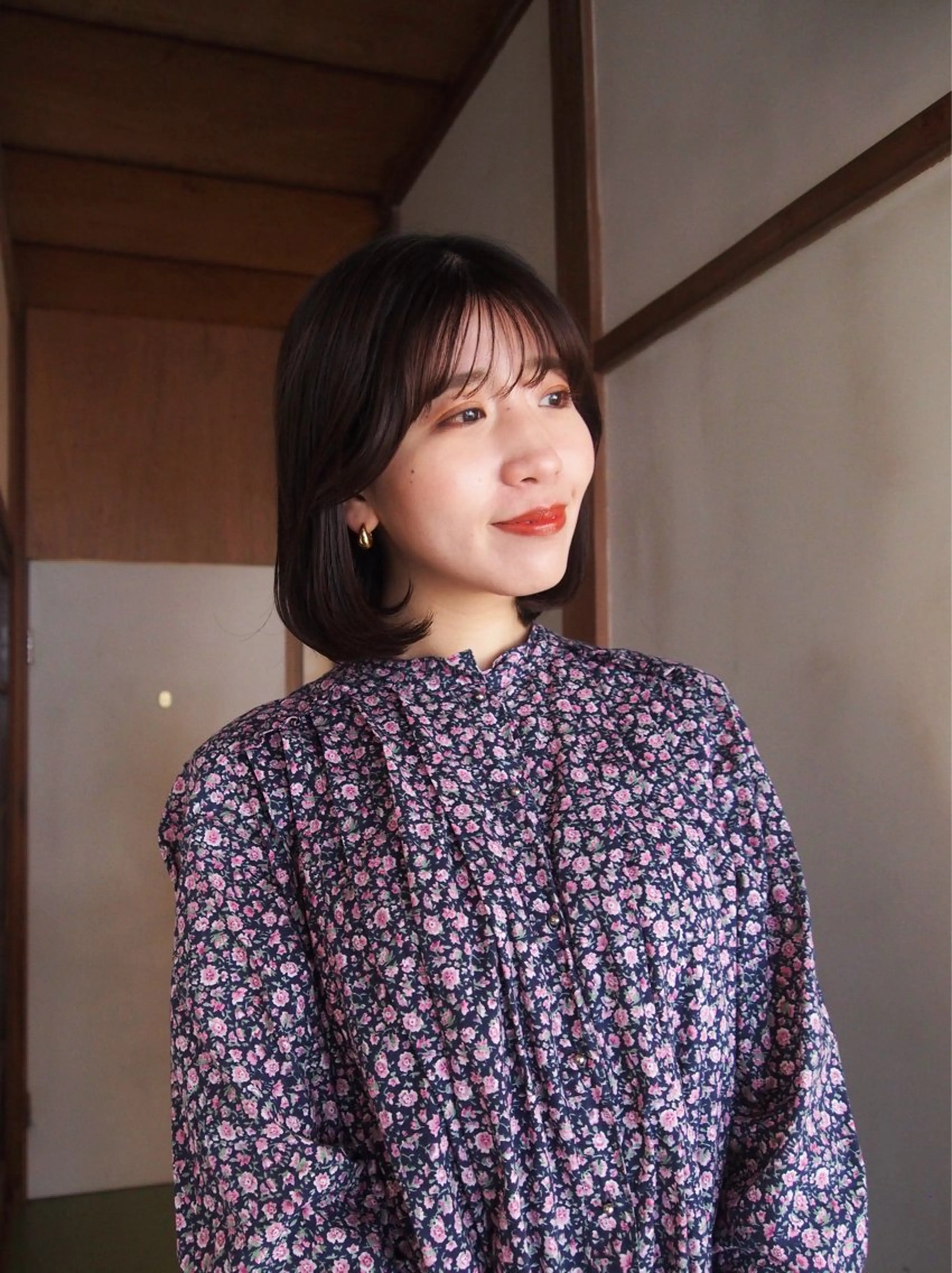 ミディアム カット ヘアカラー トリートメント 似合わせパーマ 🌼カンナのヘアスタイル