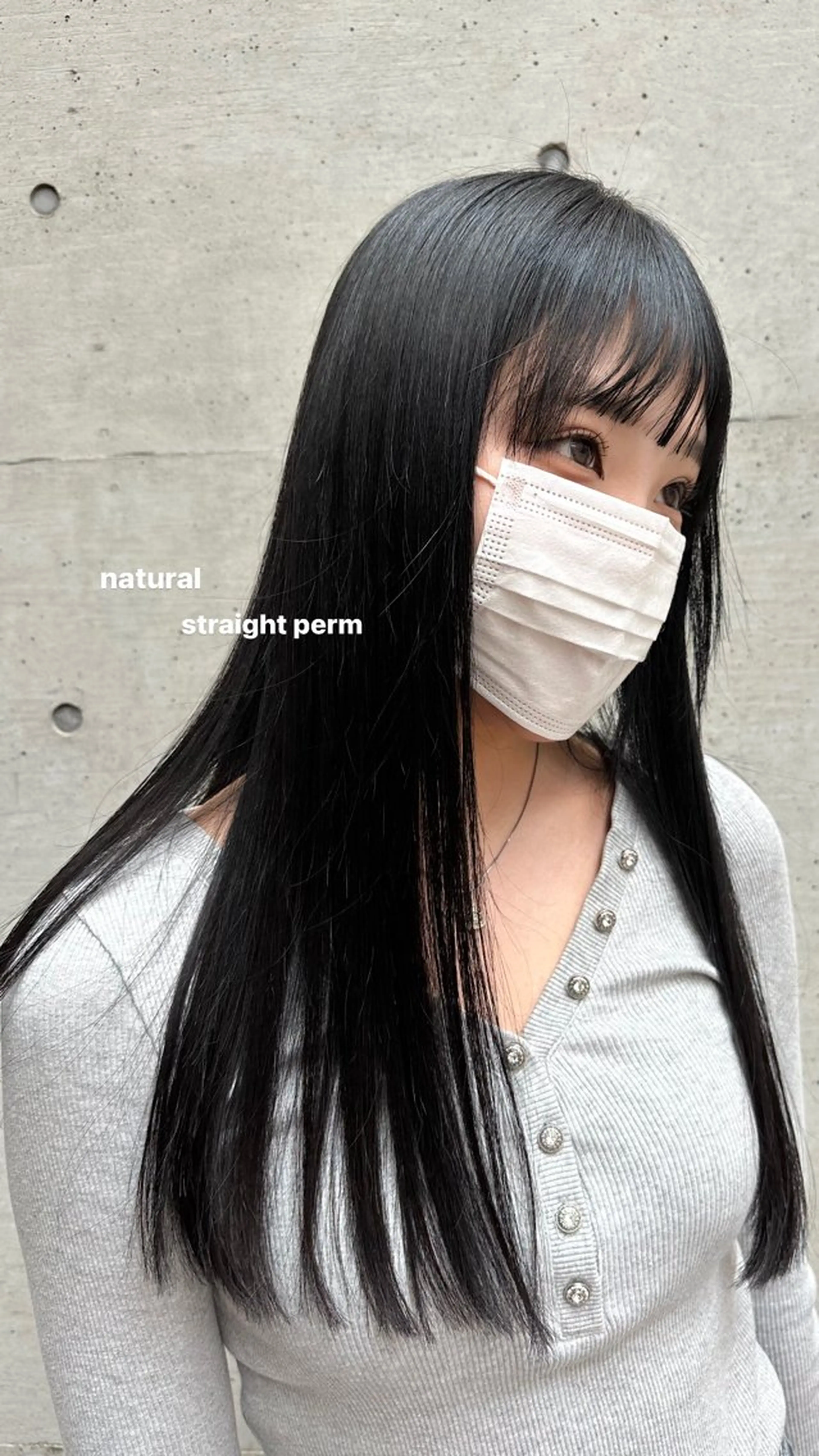 ロング パーマ カット トリートメント v-lab studio所属・韓国レイヤーカット/ 艶カラー/ noaのヘアスタイル