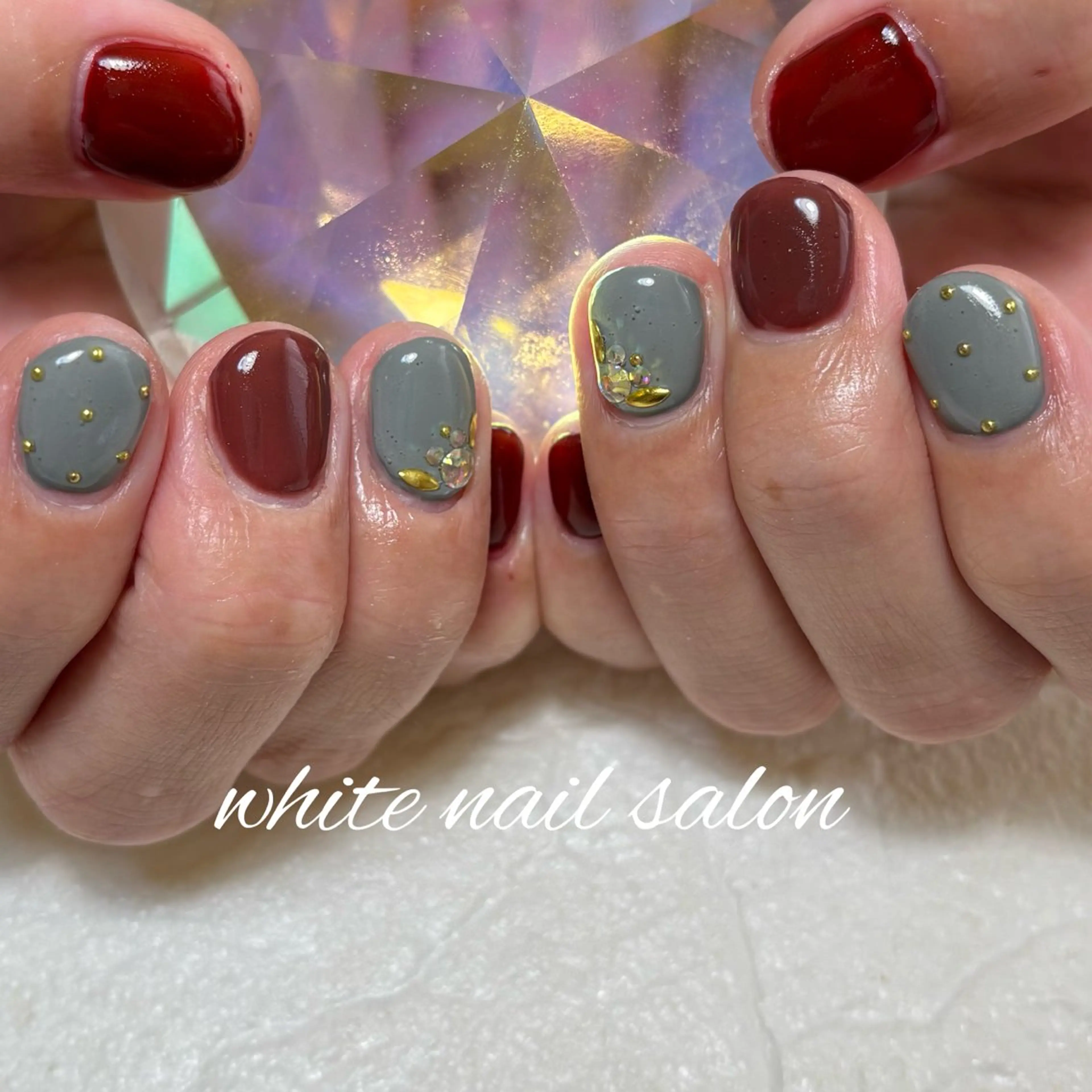 ネイル フットネイル ホワイト ハンドネイル white nail salonのネイルデザイン