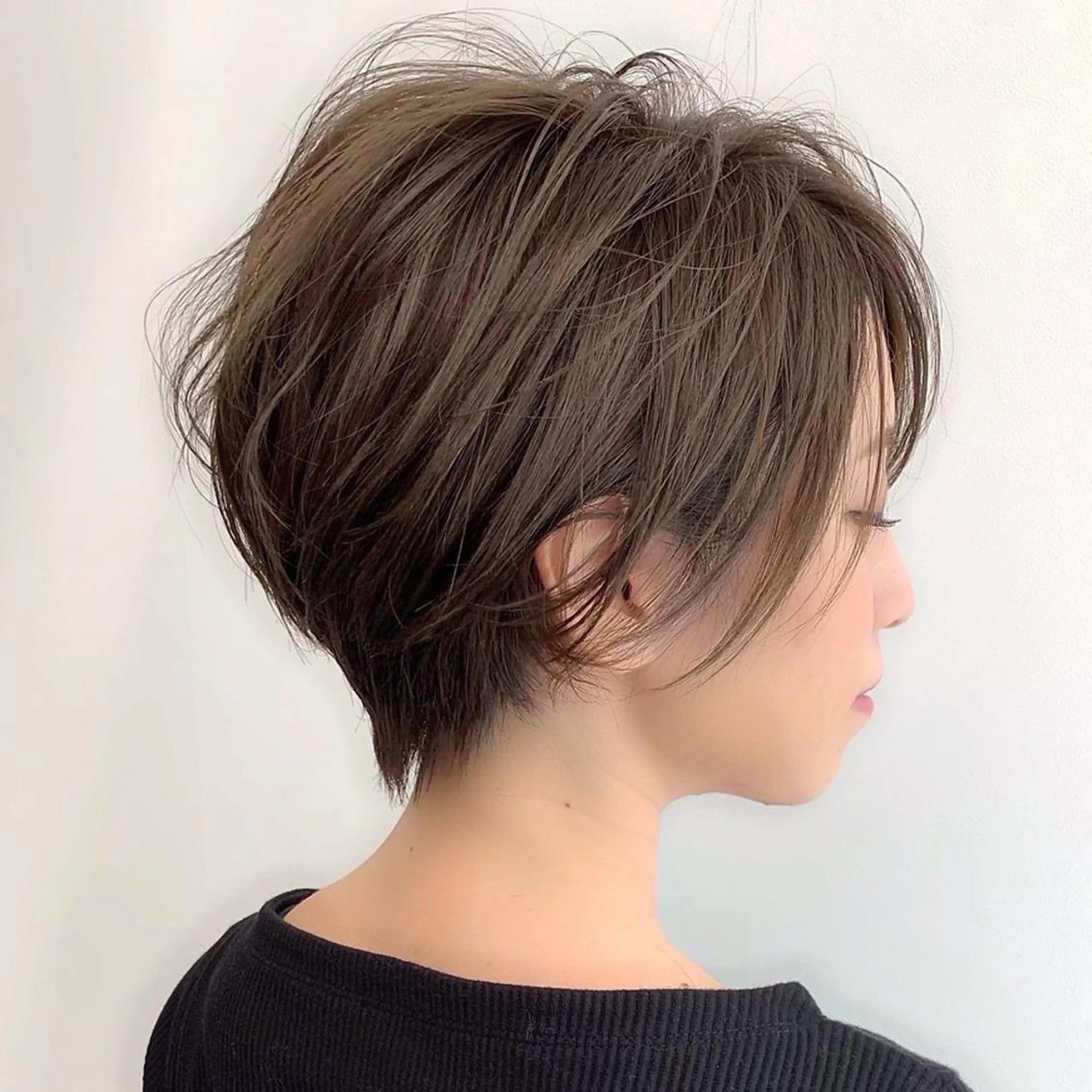 ショート カラー ヘアアレンジ キッズ マツエク・マツパ ショートヘア 👑ボブ、レイヤー 心斎橋/高城涼也のヘアスタイル