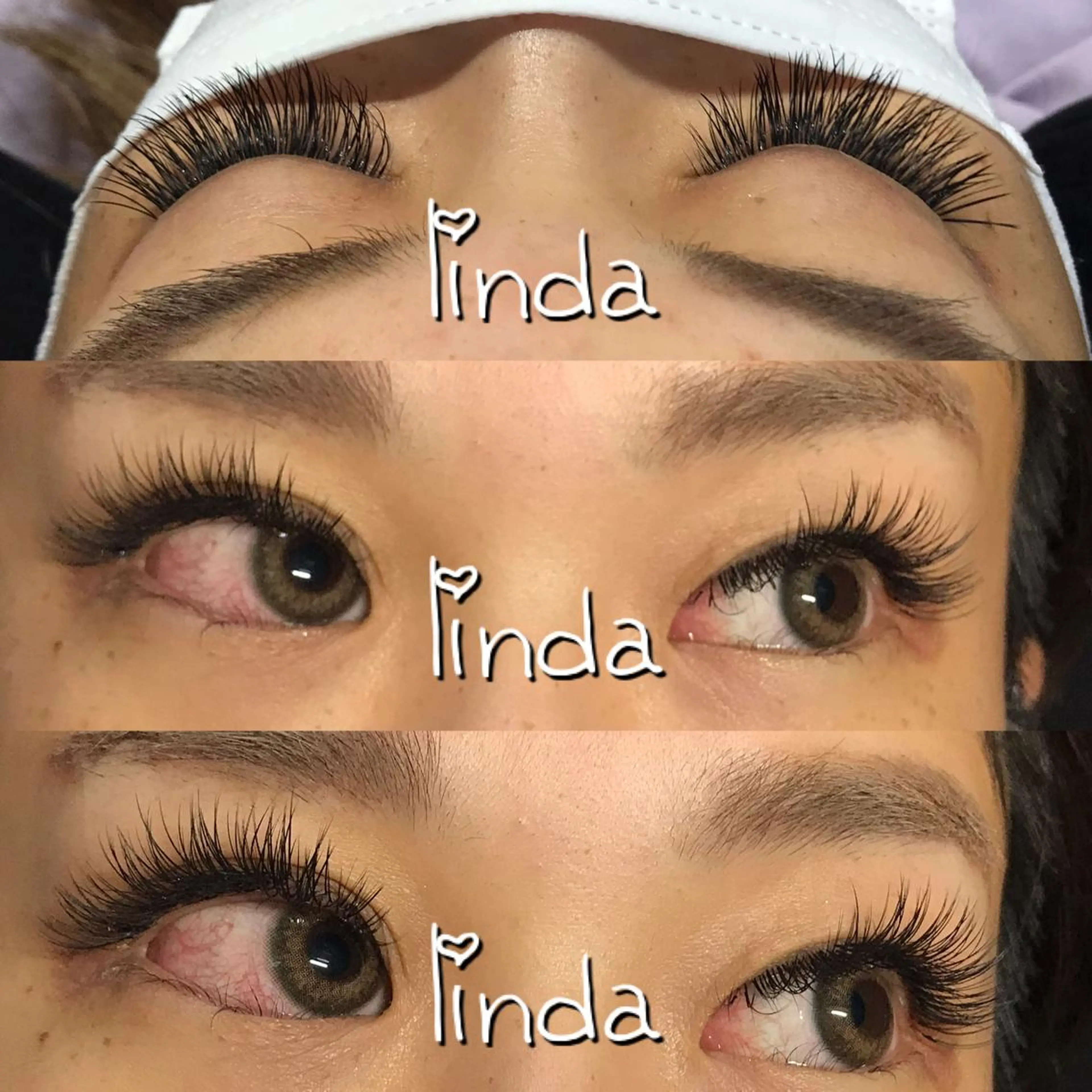 マツエク・マツパ 付け放題 フラットラッシュ linda lashesのマツエク・マツパデザイン