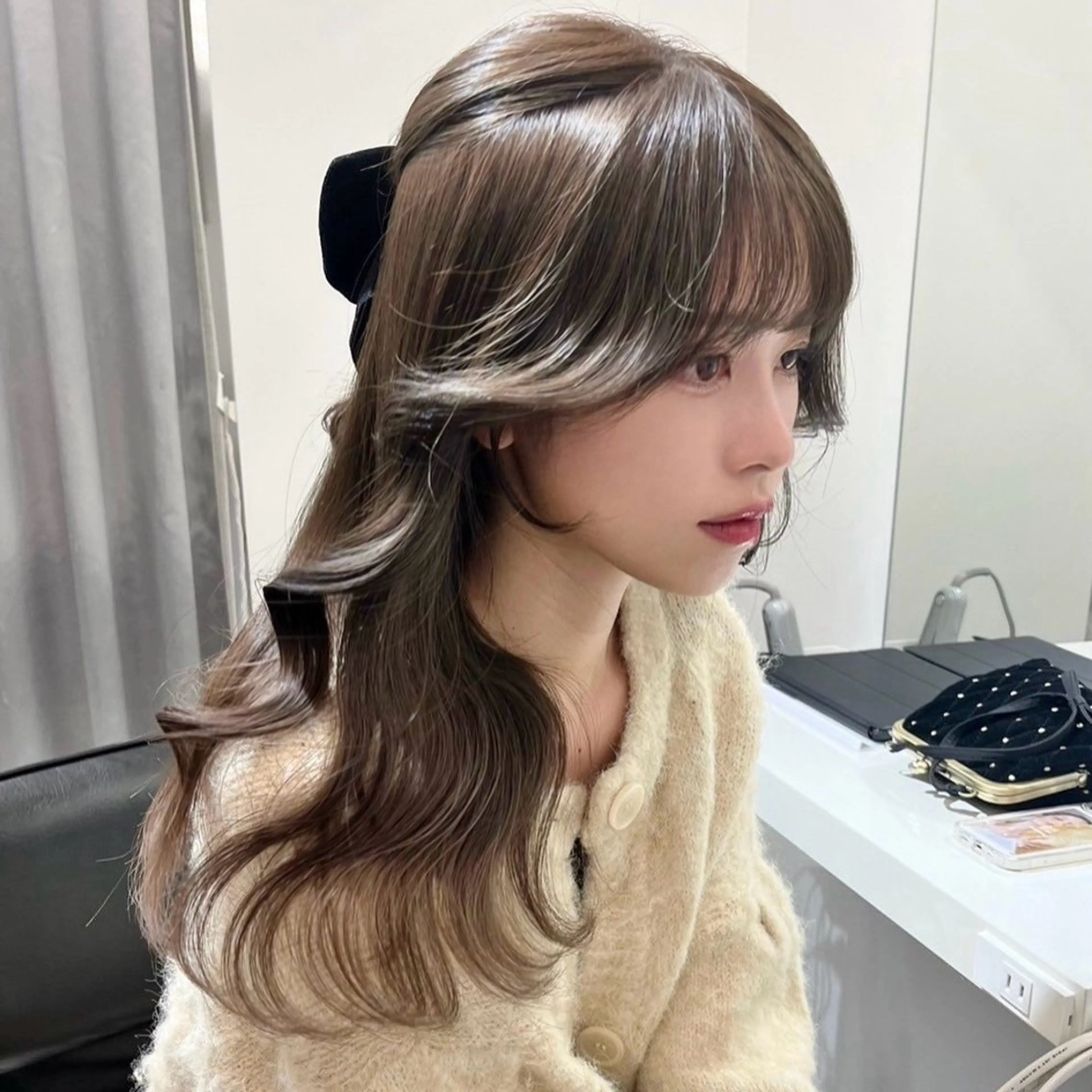 ロング カラー 透明感カラー ダブルカラー トリートメント ヘアカラー 上品韓国ヘア🩶艶髪 🩶渋谷/aoiのヘアスタイル