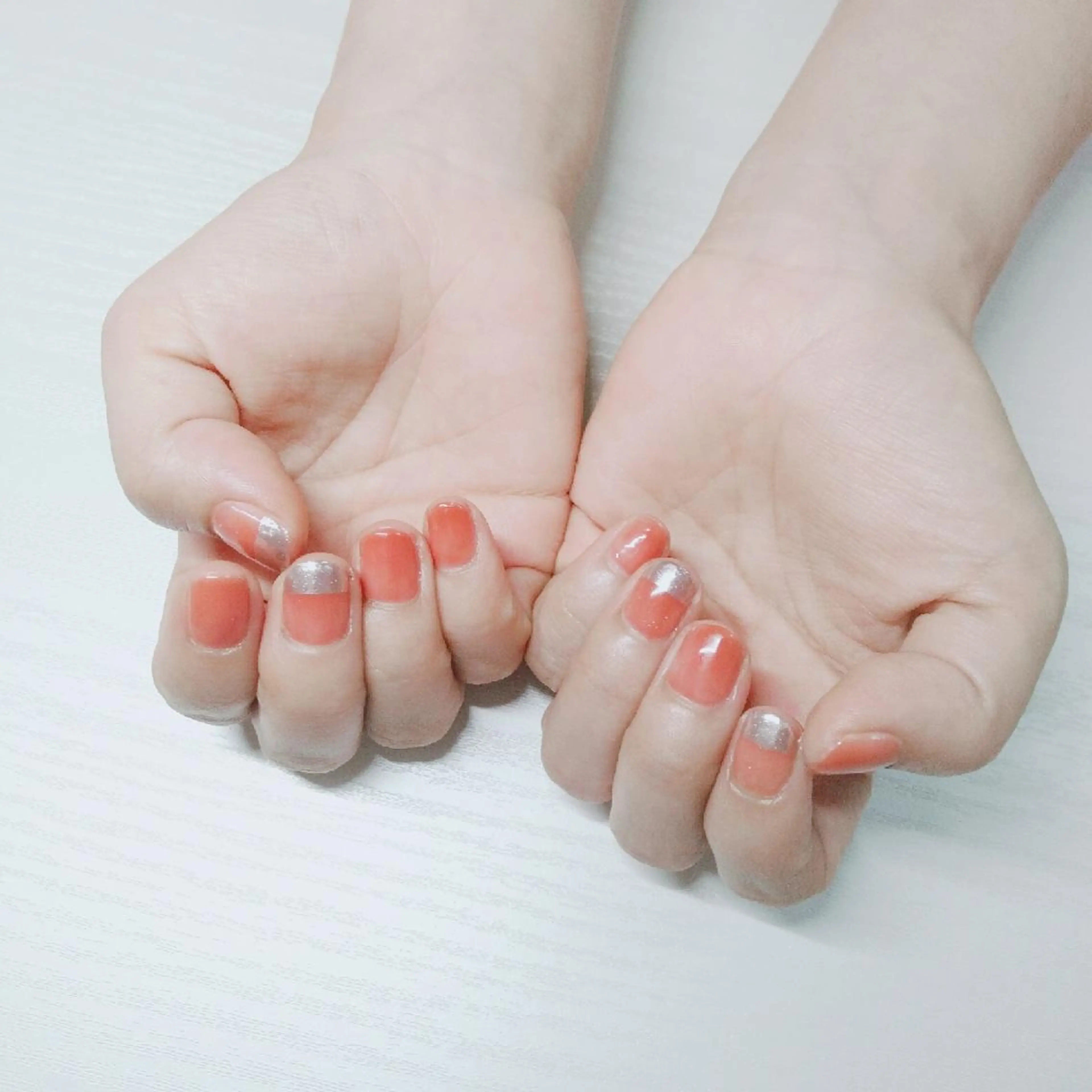 ネイル フレンチネイル ミラーネイル シンプルネイル 爪工房ぱるっこ所属・川岡 香を里のネイルデザイン