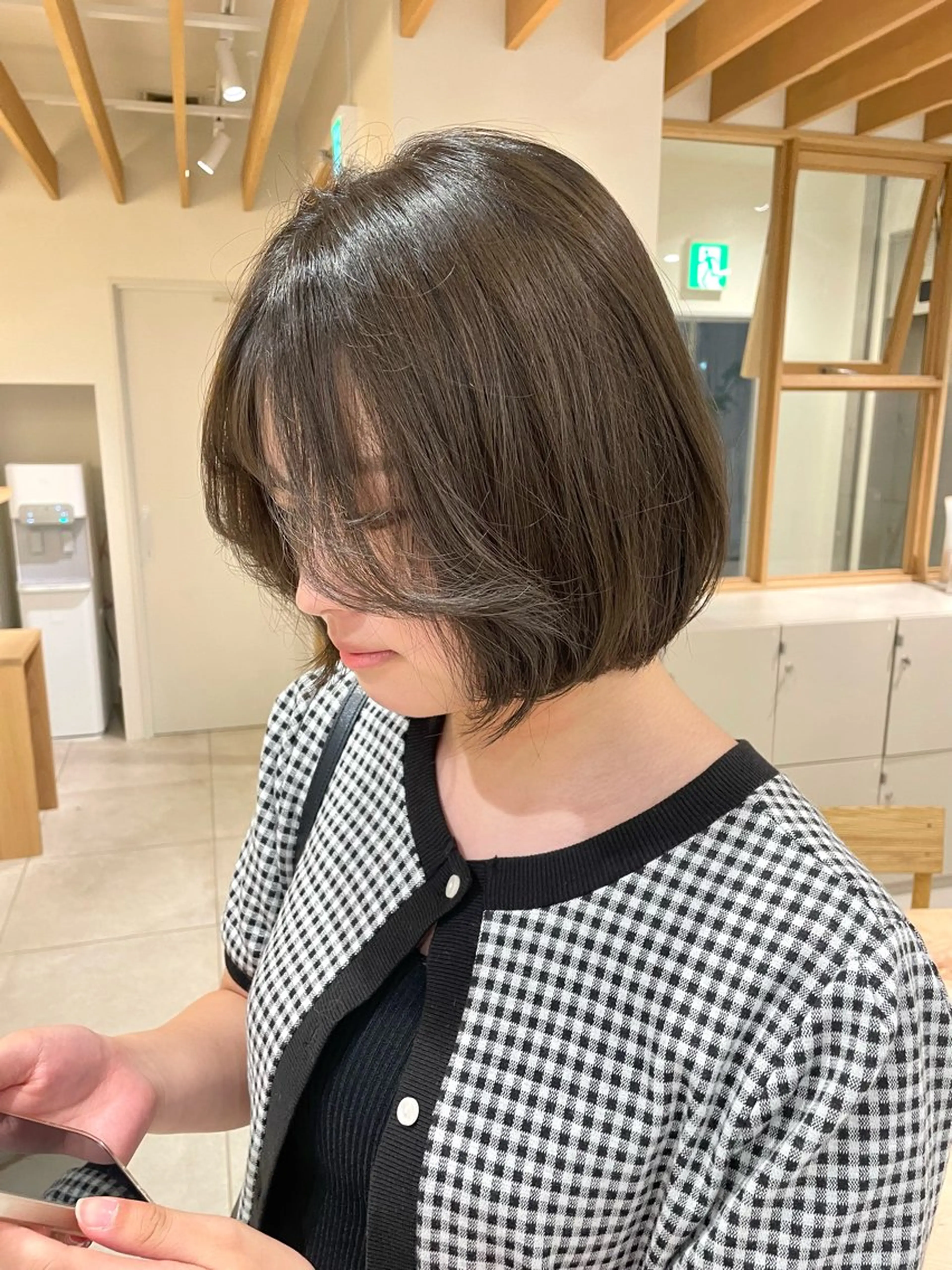 ショート カラー ベージュカラー オリーブベージュ ヘアカラー カットモデル/ パーマ/リオのヘアスタイル