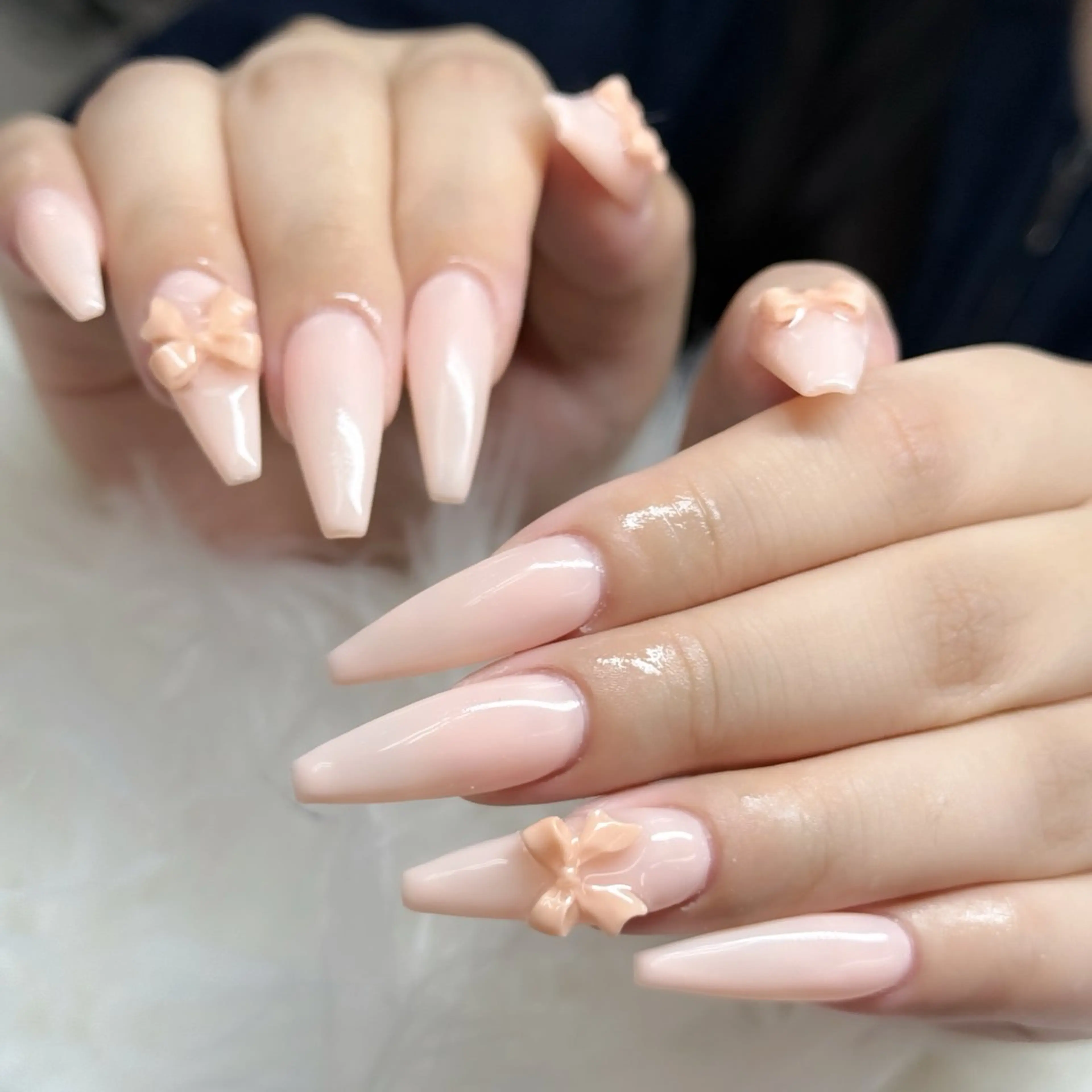 ネイル フットネイル フレンチネイル グラデーション 韓国ネイル ロングネイル ハンドネイル Hani Nail Salonのネイルデザイン