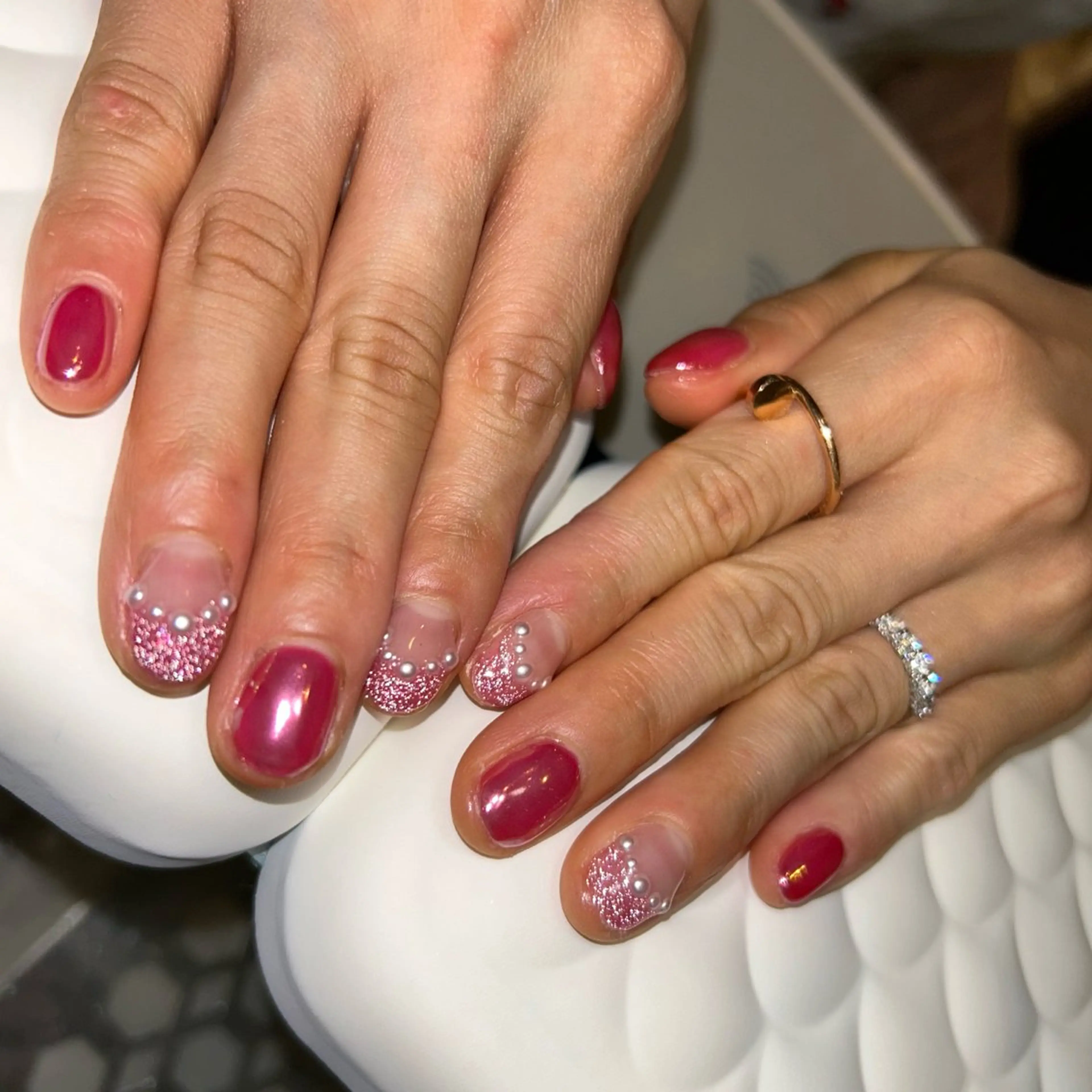 ネイル ミラーネイル ハンドネイル ハンドケア Amys nail ハナのネイルデザイン