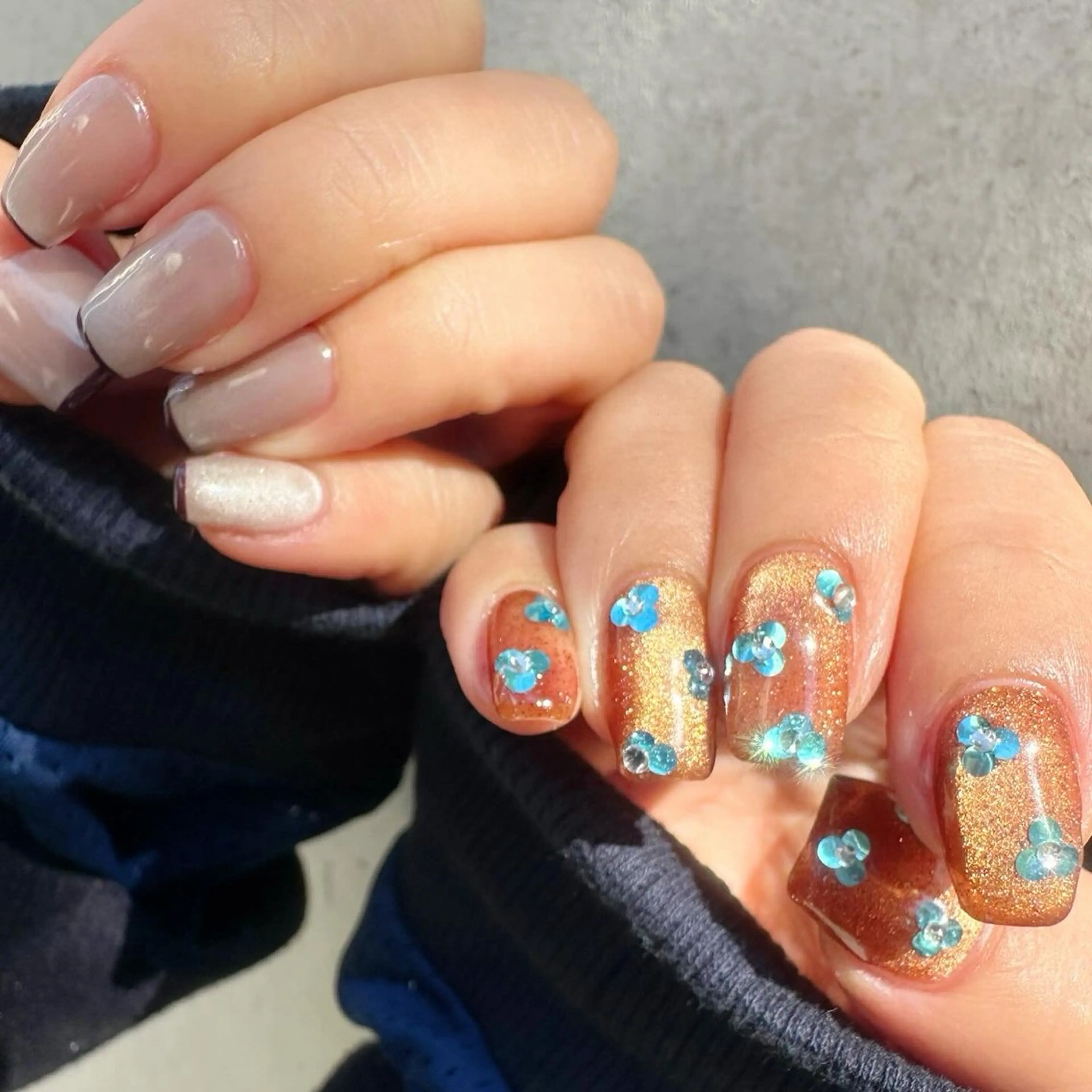 ネイル フラワーネイル ホログラムネイル 氷ネイル・うるうるネイル 韓国ネイル マグネットネイル 🪞KAPE NAIL 🪞のネイルデザイン