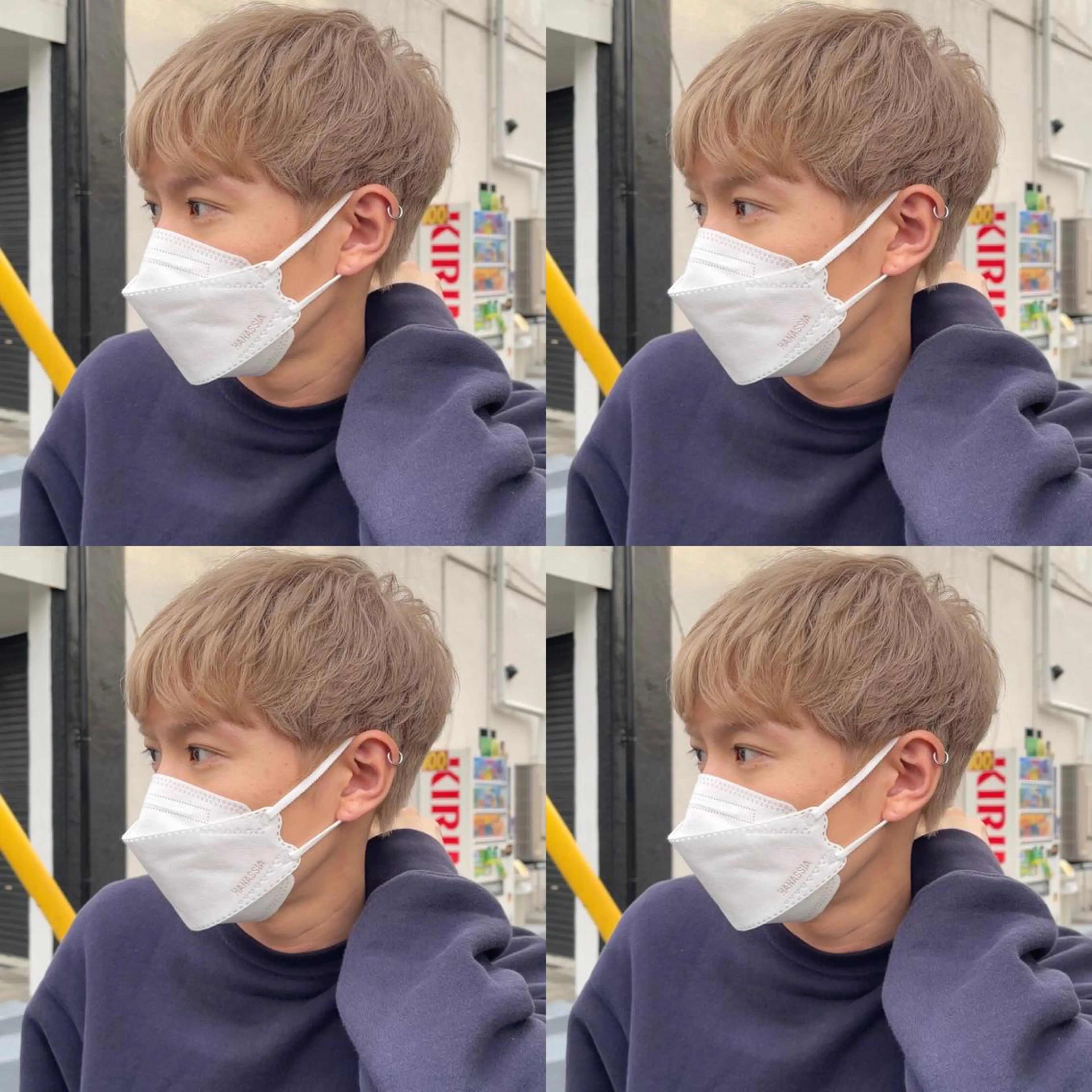 ショート カラー ベージュカラー ブリーチ 透明感カラー ミルクティーベージュ 伸ばしかけ 大人可愛い透明感🌟 小顔・韓国髪🌟野中のヘアスタイル