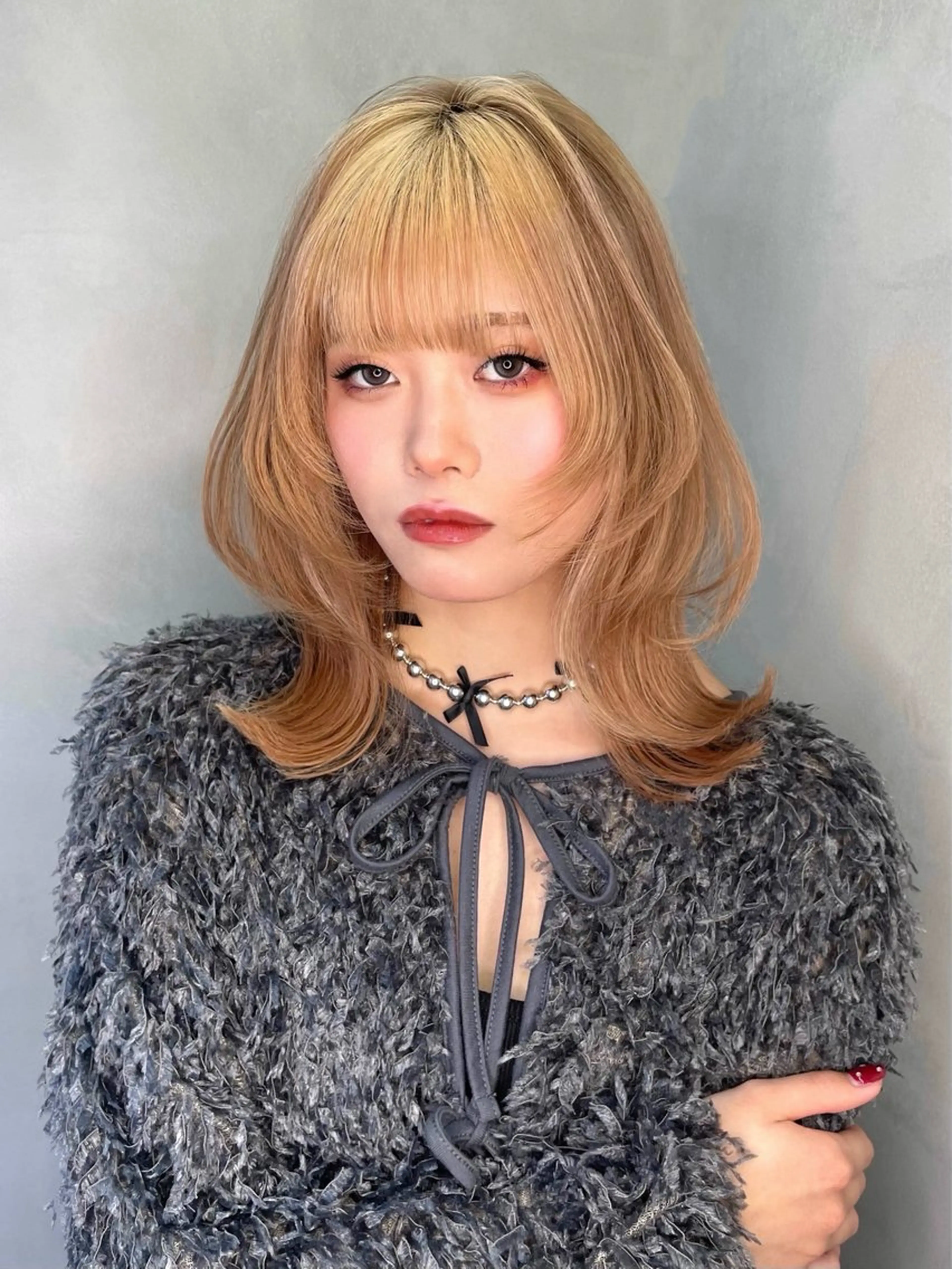 ミディアム カット ヘアカラー トリートメント 🪽韓国ヘア髪質改善 🪽なるのヘアスタイル