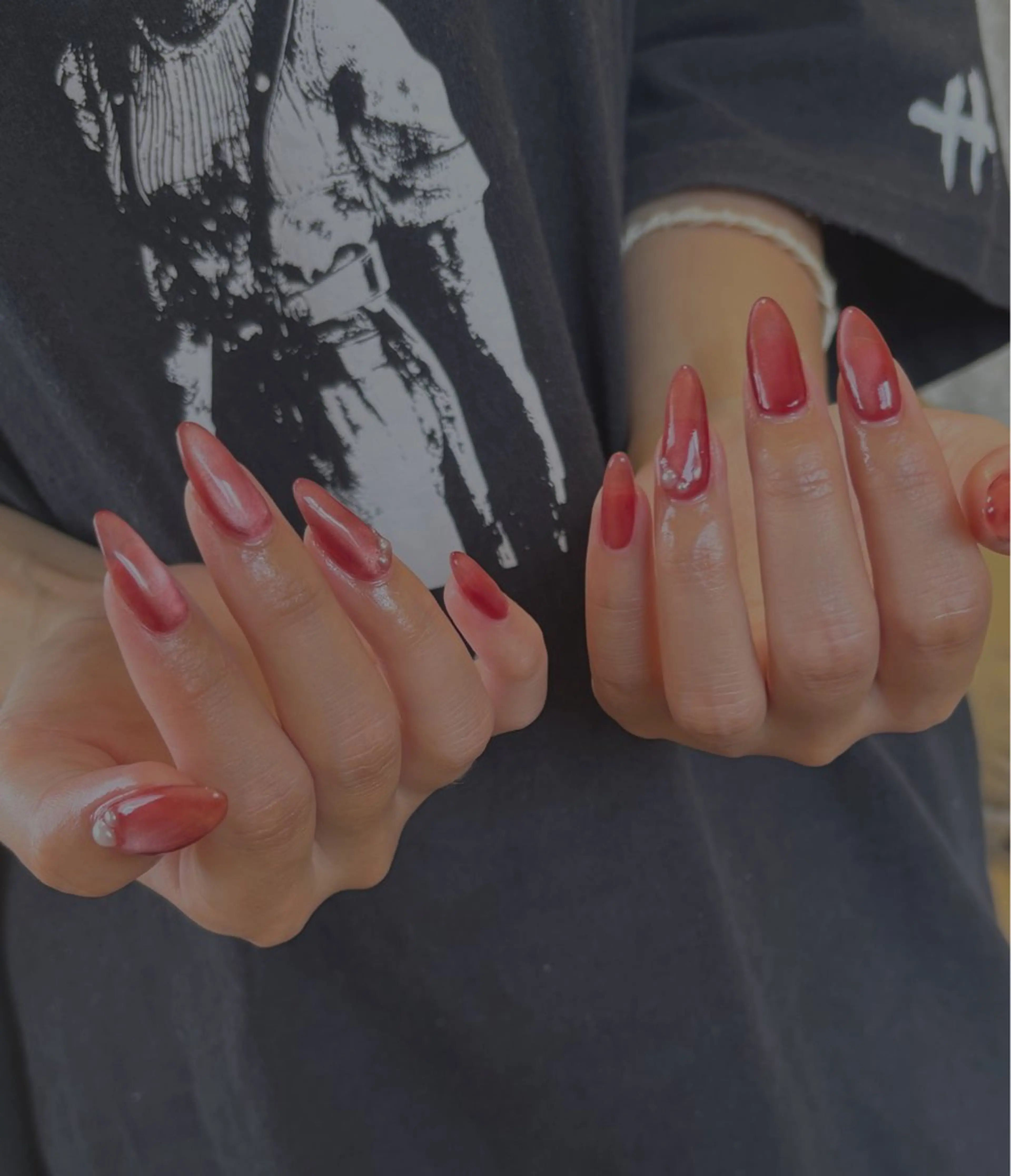 ネイル ジェルネイル キラキラネイル マグネットネイル ニュアンスネイル オフィスネイル ハンドネイル tamu nail 　金町のネイルデザイン