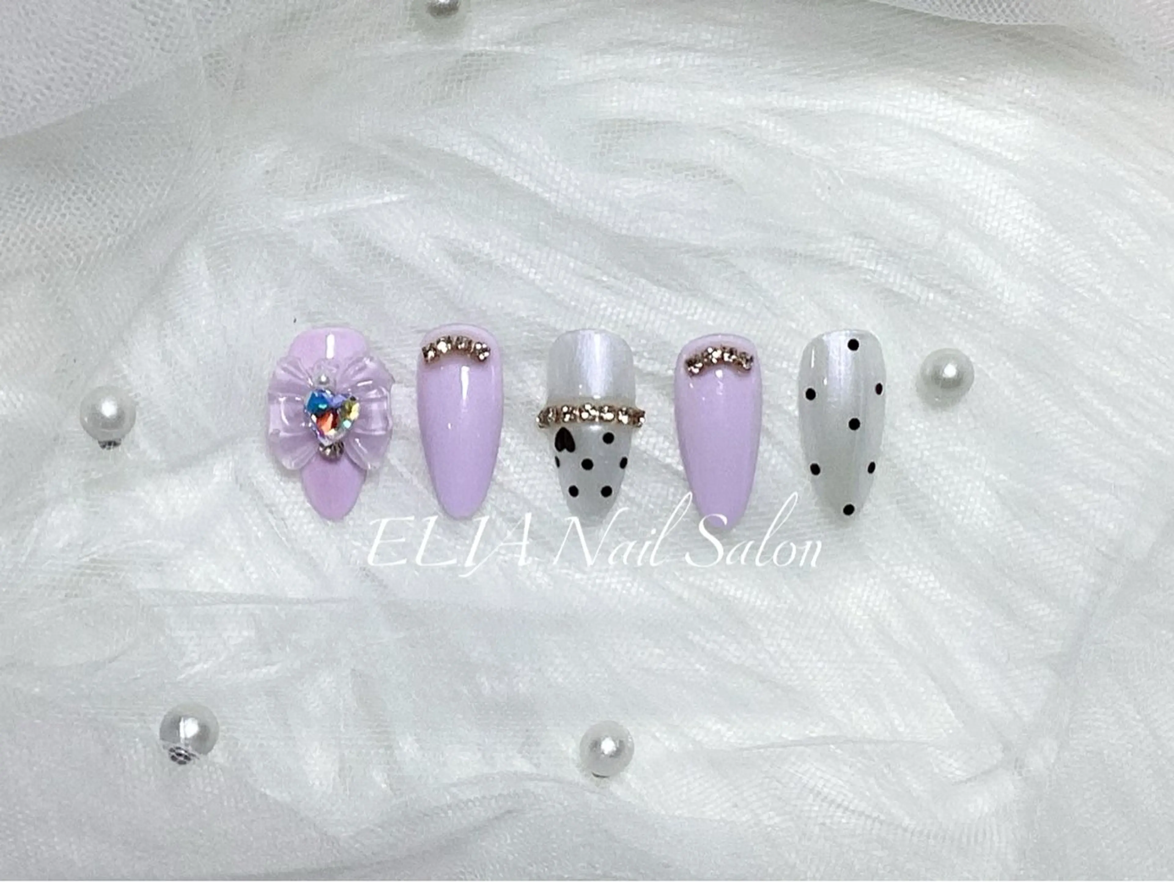 ミディアム ハンドネイル ELIA【エリア】 nailsalonのネイルデザイン