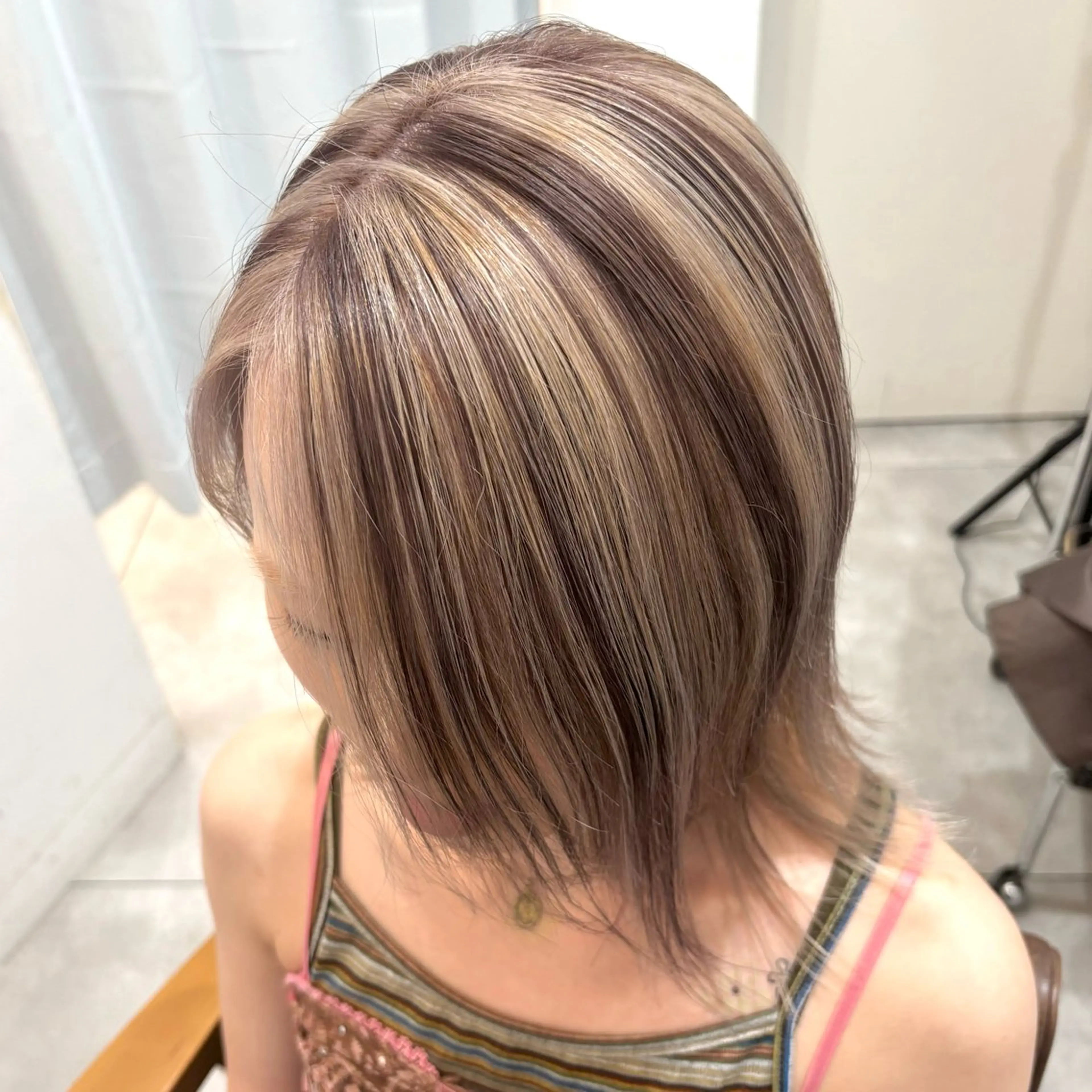 ミディアム カット ヘアカラー トリートメント little salt 渋谷店所属・akina＊ブリーチ ♡トレンドヘアのヘアスタイル